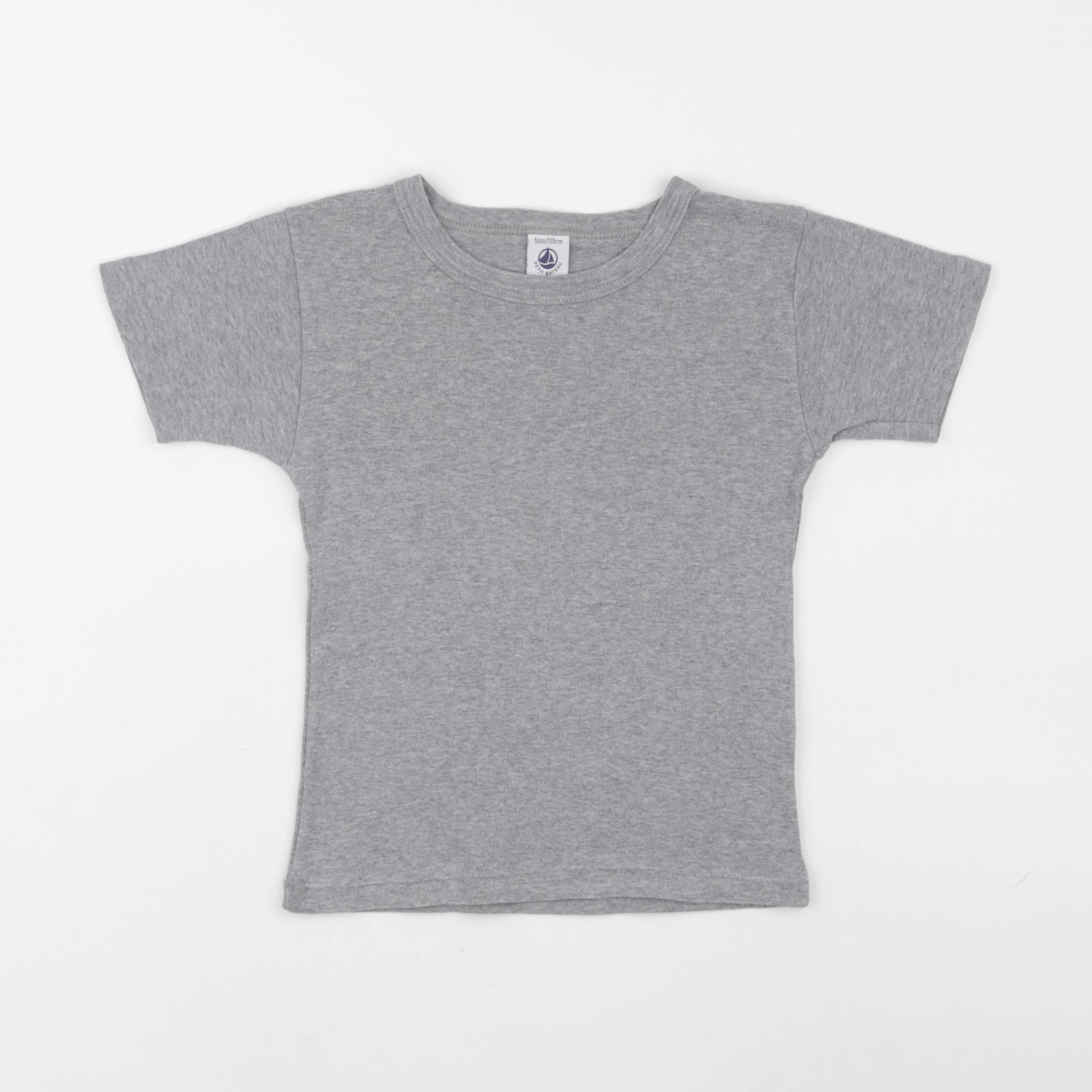 Petit Bateau - maillot de corps gris - 5 ans