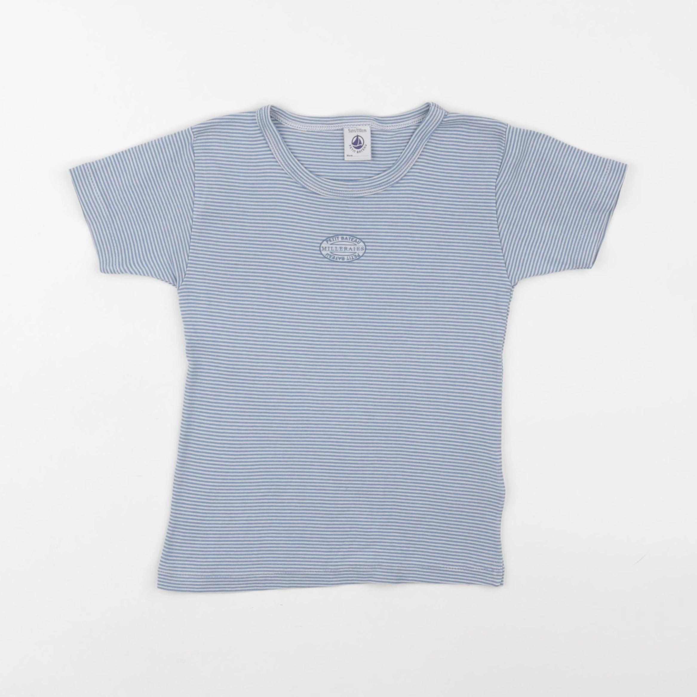 Petit Bateau - maillot de corps bleu - 5 ans