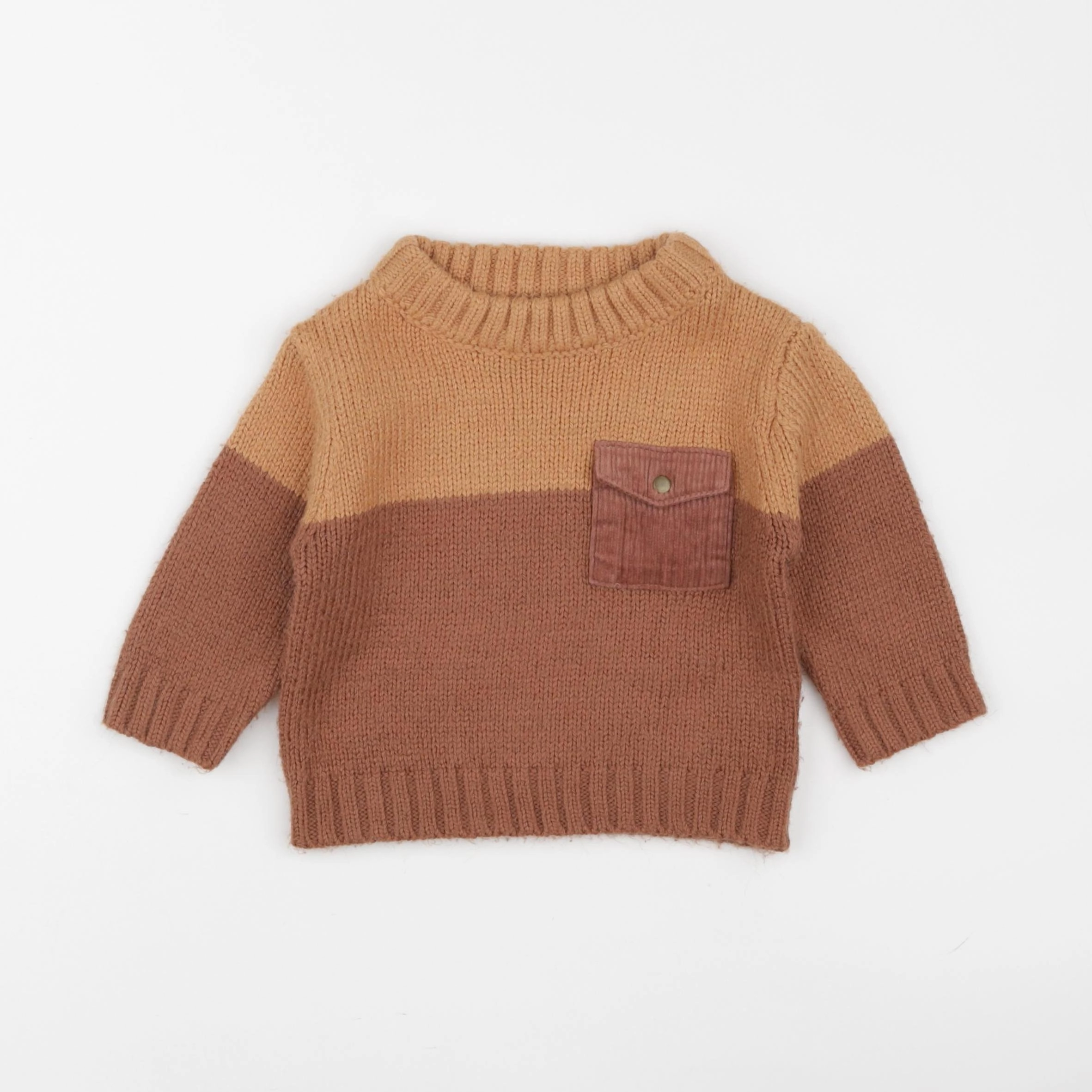 Vertbaudet - pull marron - 12 mois