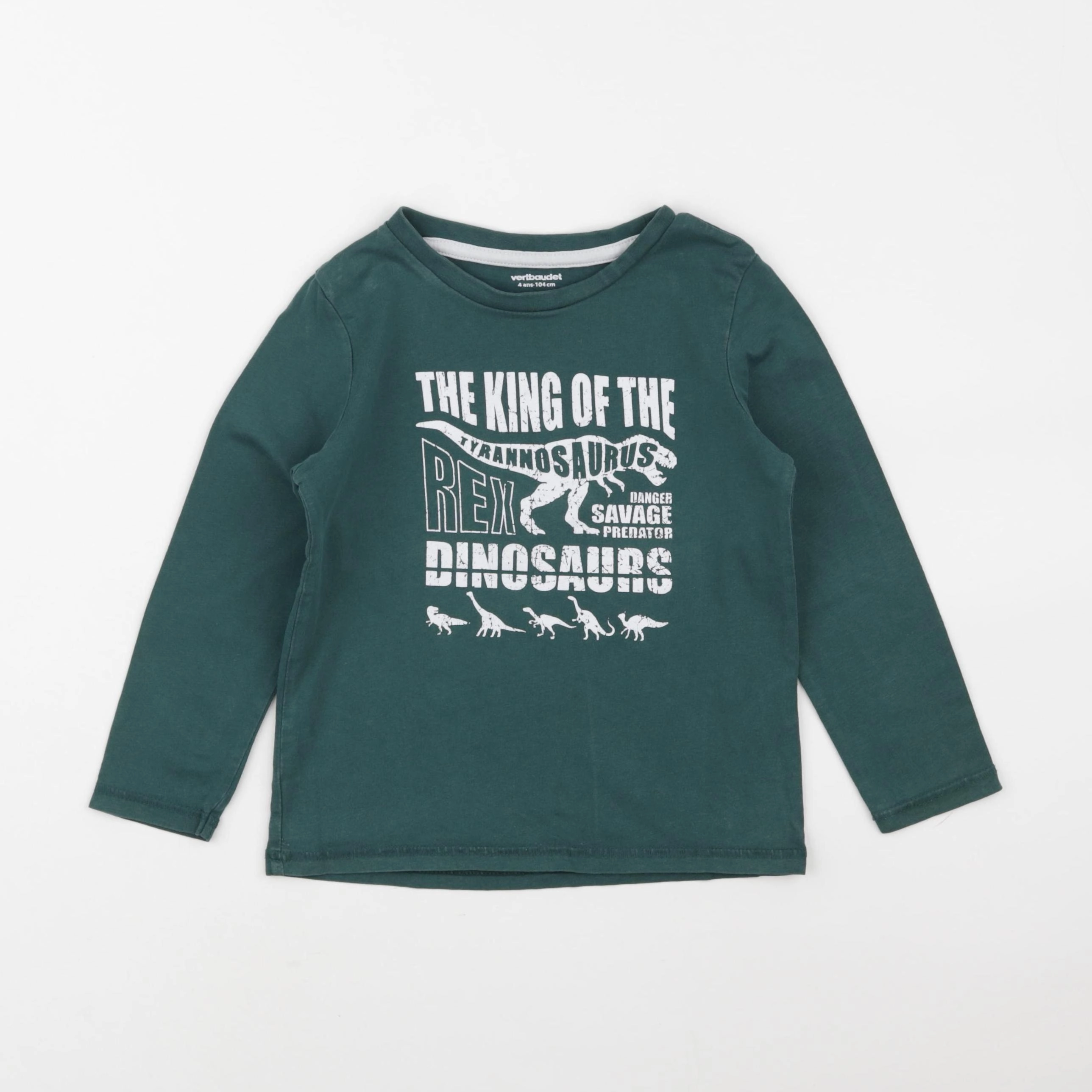 Vertbaudet - tee-shirt vert - 4 ans