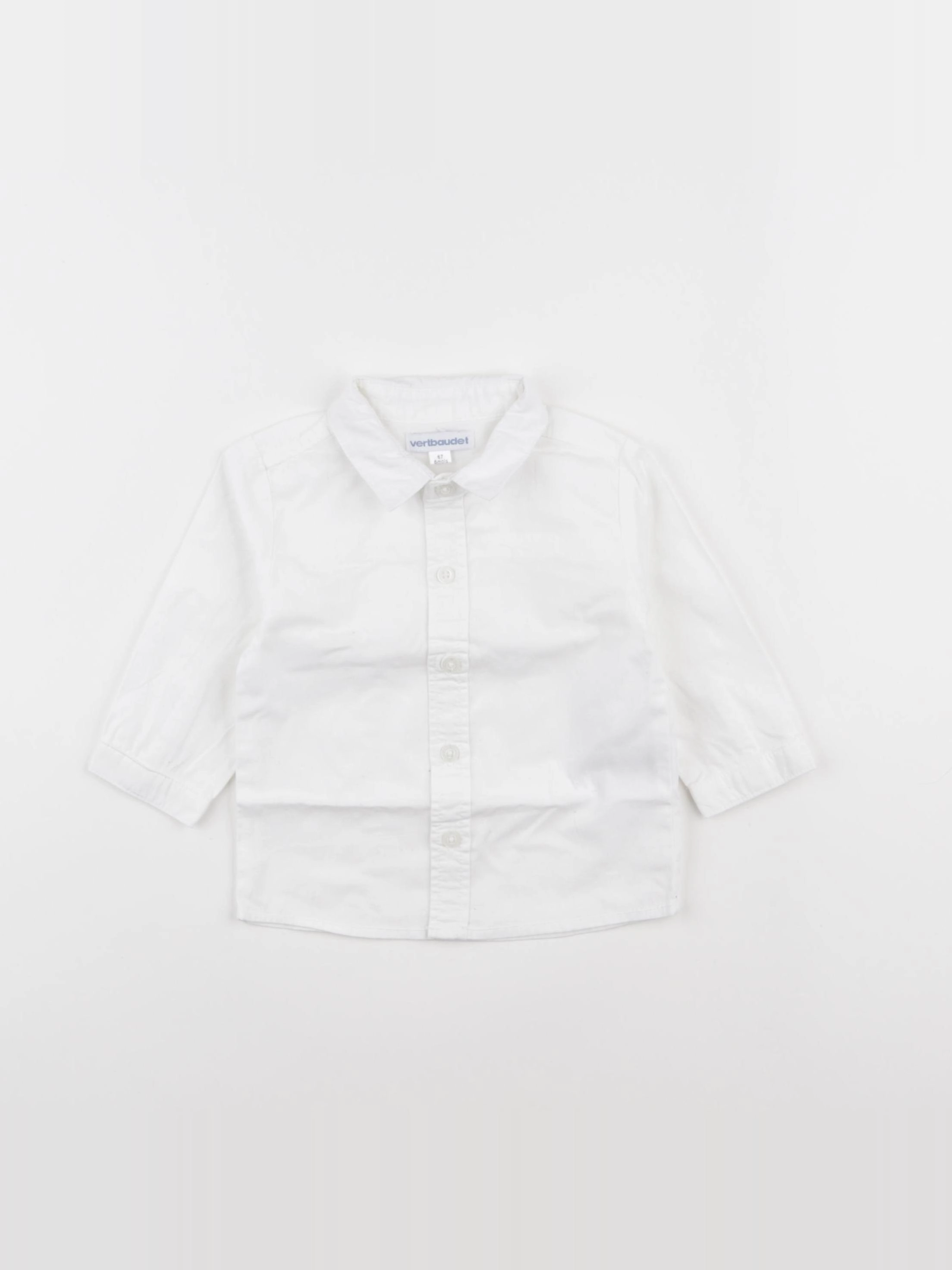 Vertbaudet - chemise blanc - 6 mois