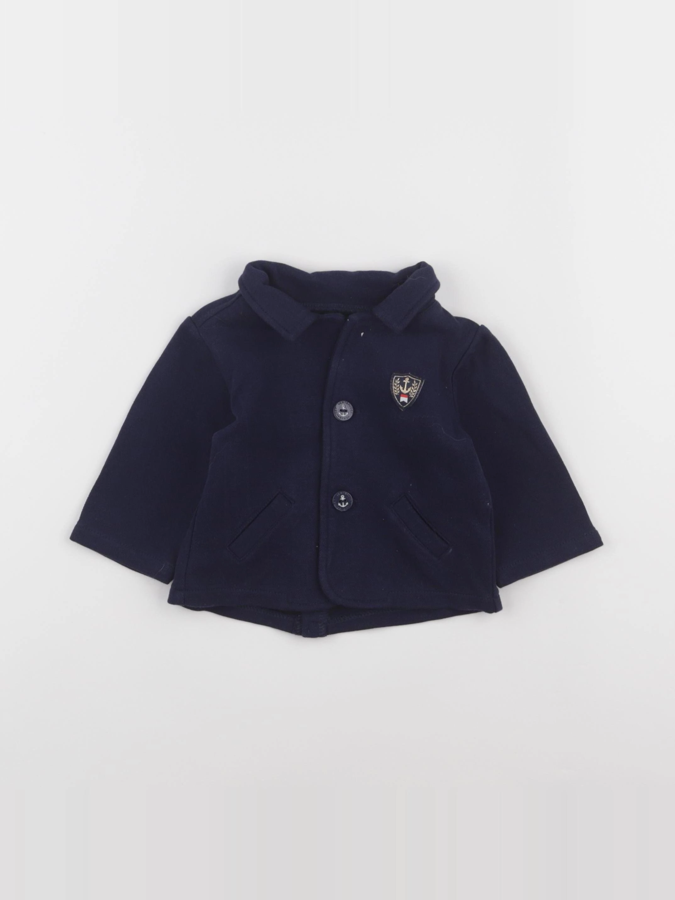 Vertbaudet - veste bleu - 6 mois