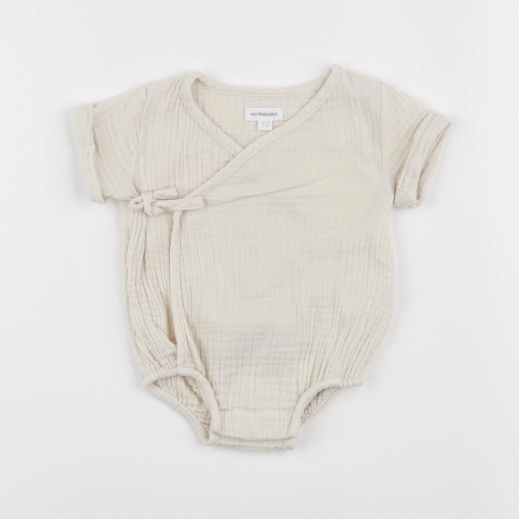 Vertbaudet - combinaison beige - 1 mois