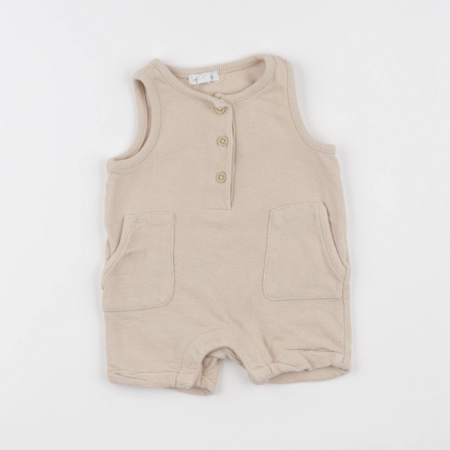 Vertbaudet - combinaison beige - 3 mois