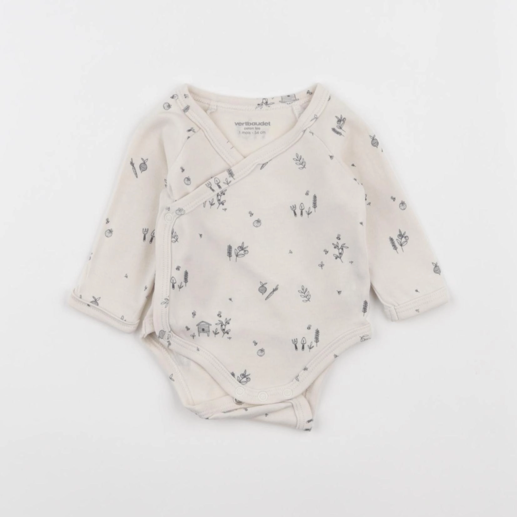 Vertbaudet - body beige - 1 mois