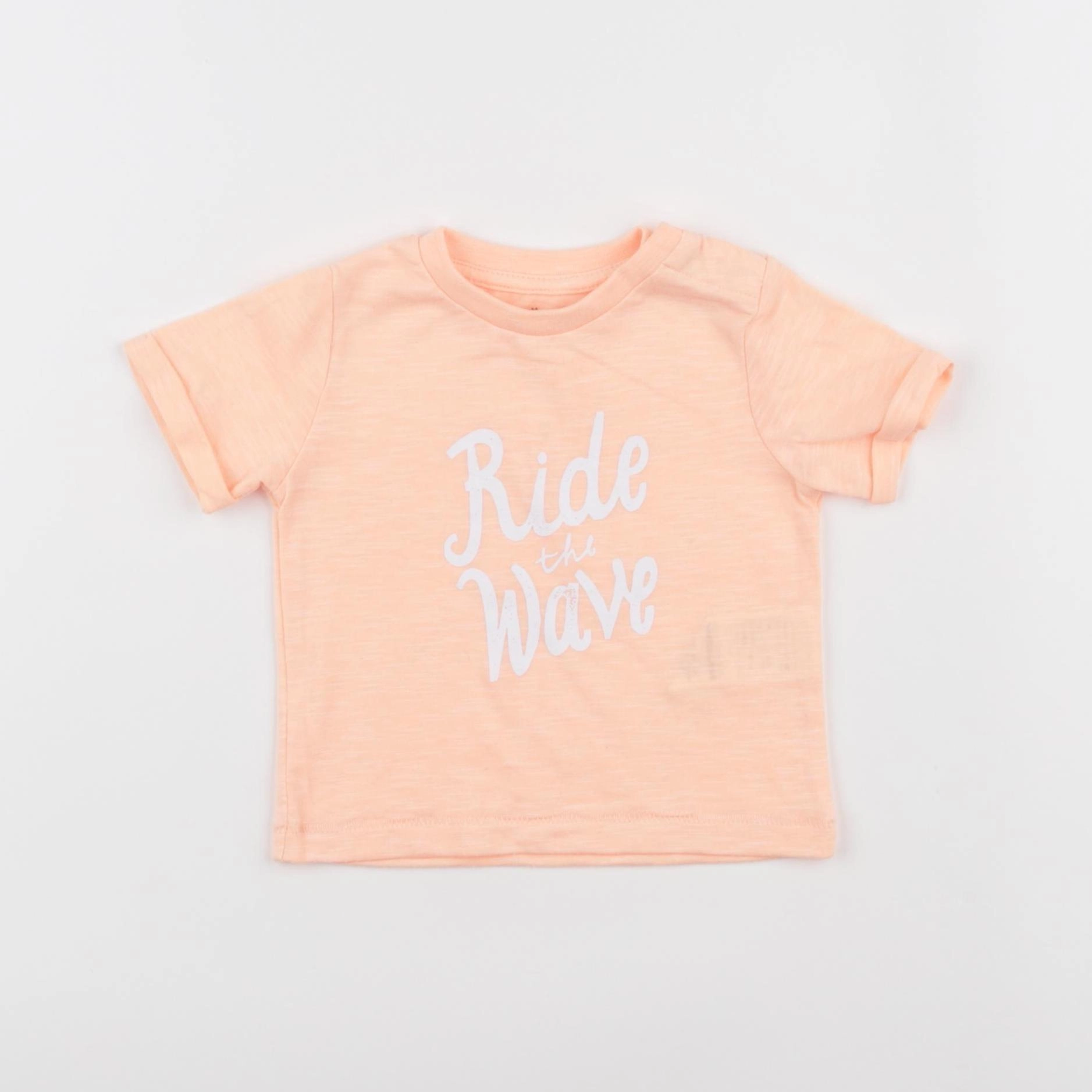 Vertbaudet - tee-shirt orange - 6 mois