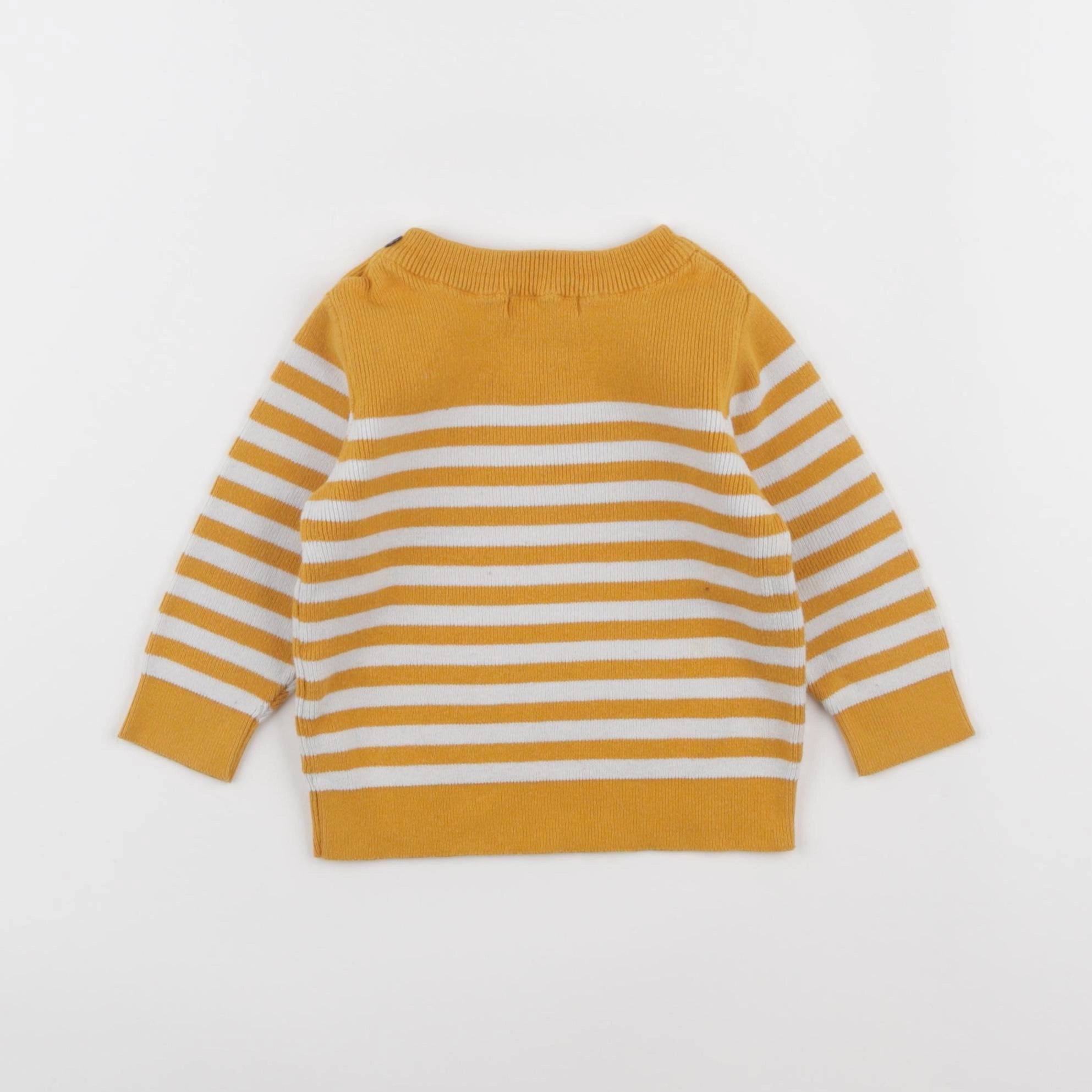 Vertbaudet - pull jaune - 9 mois
