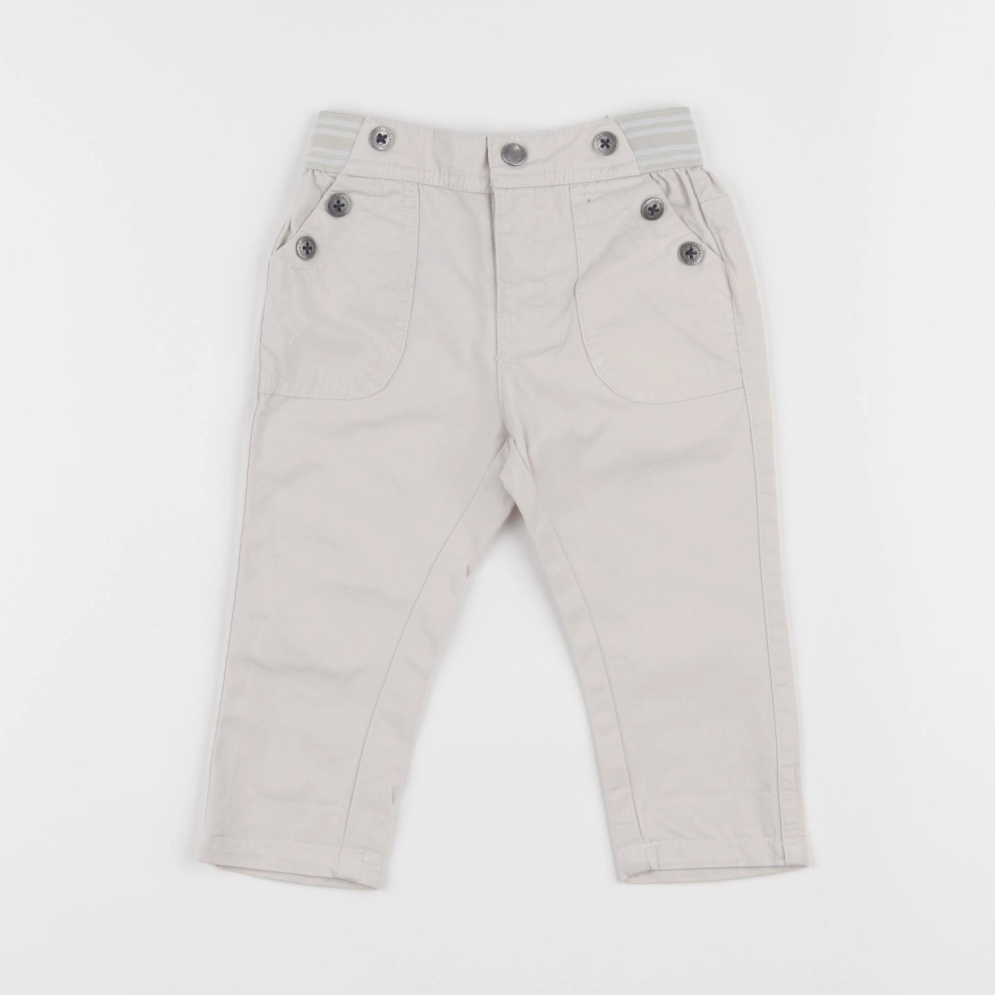 Vertbaudet - pantalon beige - 6 mois