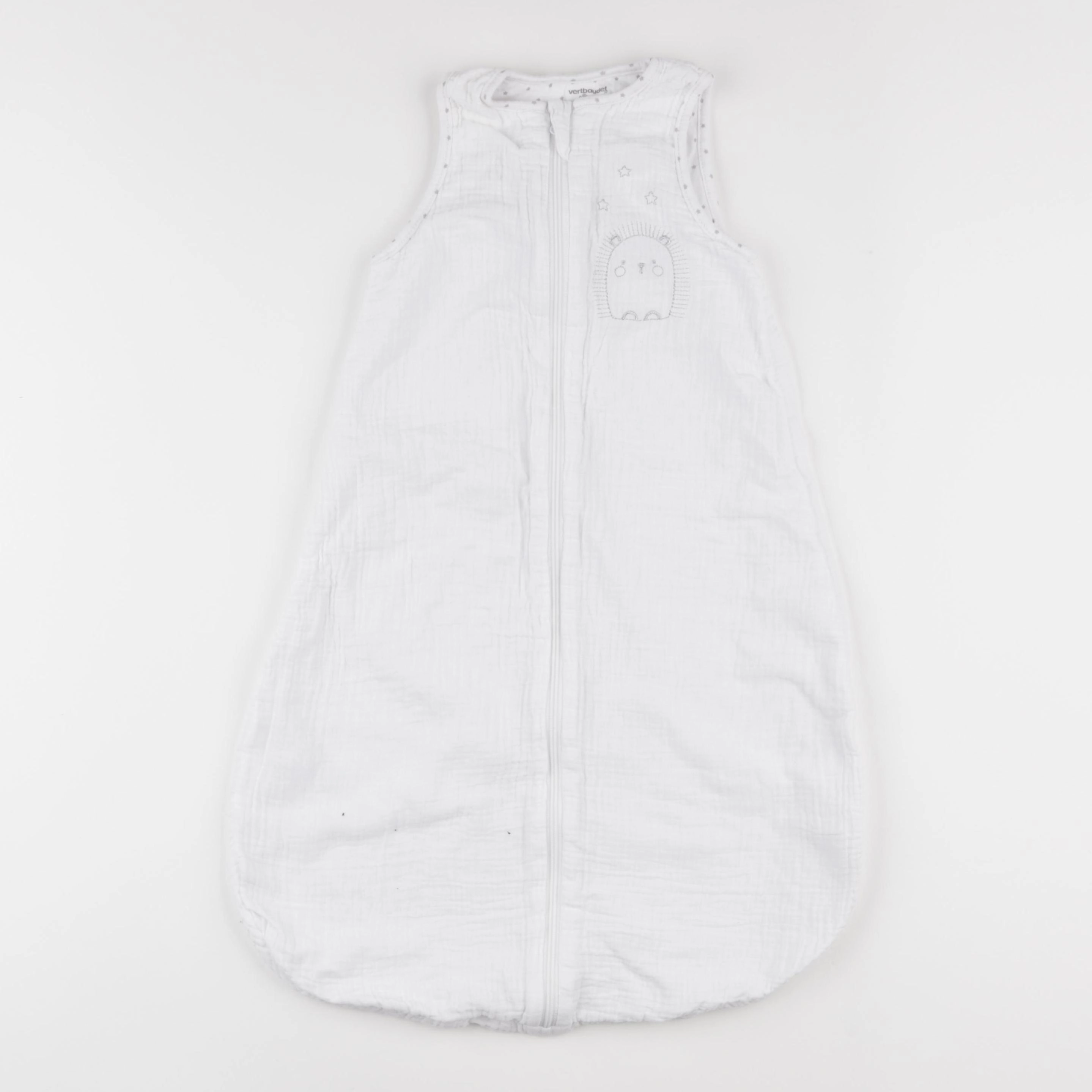 Vertbaudet - gigoteuse blanc, argent - 0/6 mois