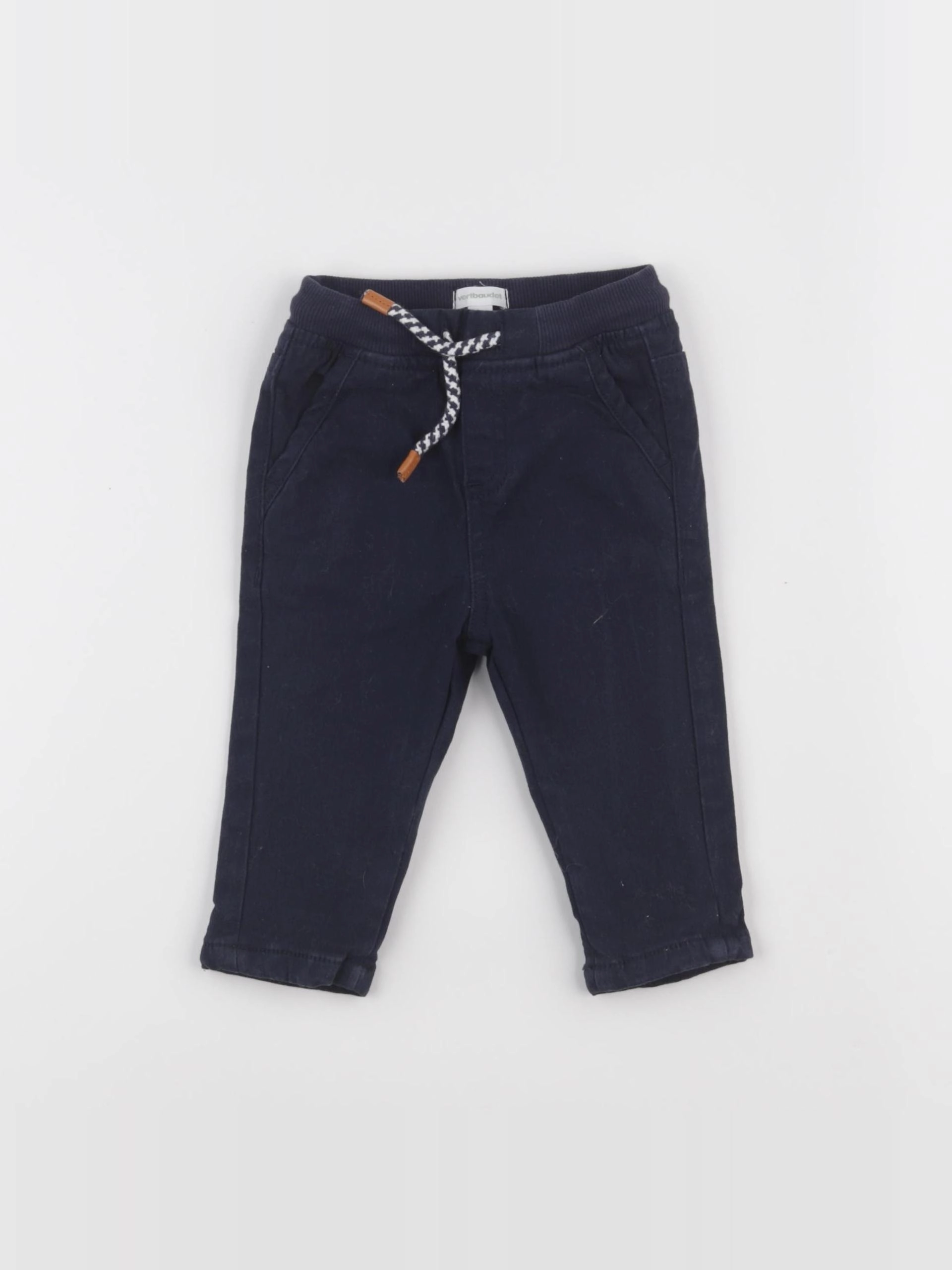 Vertbaudet - pantalon bleu - 6 mois