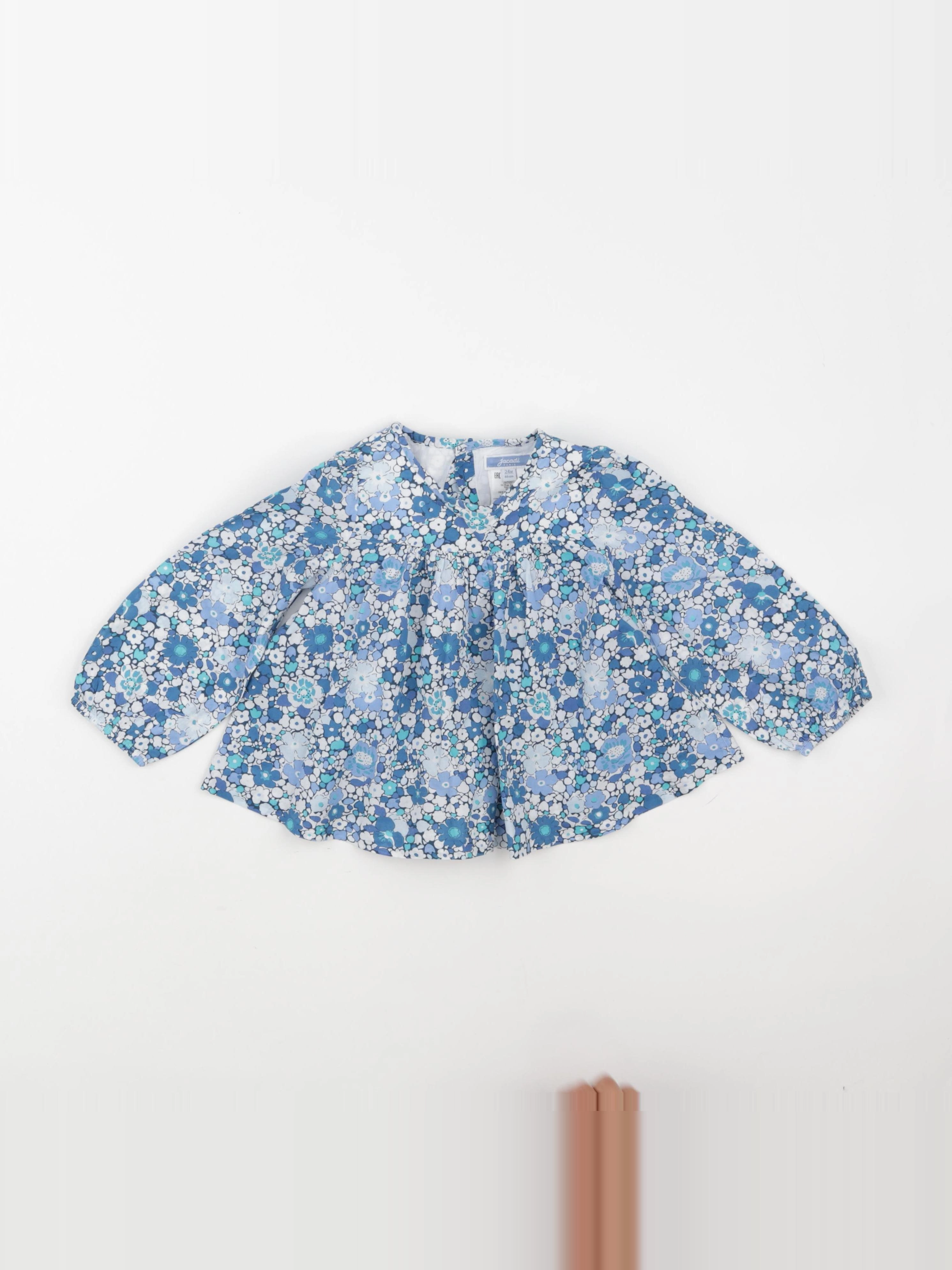 Jacadi - blouse liberty bleu - 24 mois