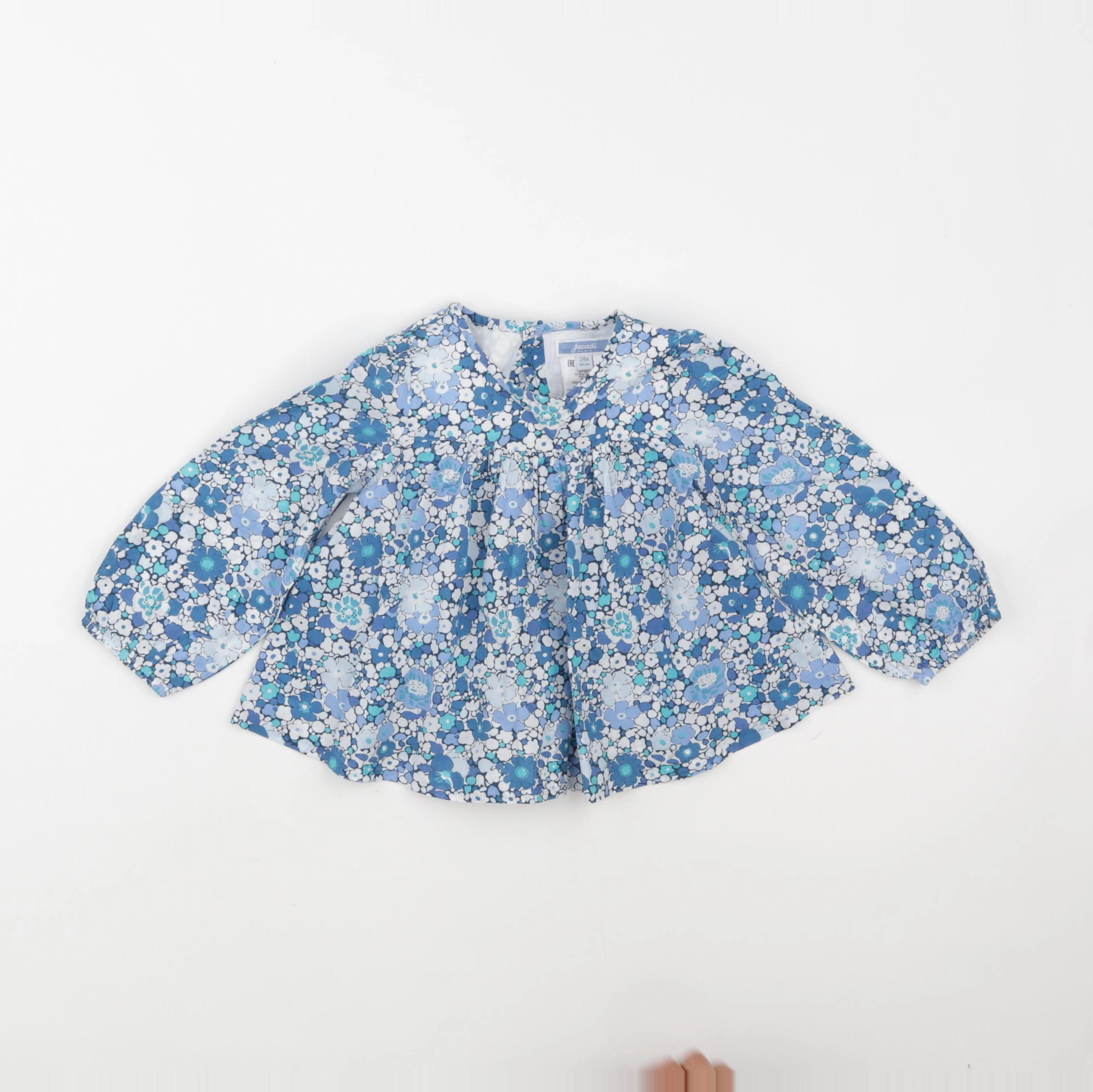 Jacadi - blouse liberty bleu - 24 mois