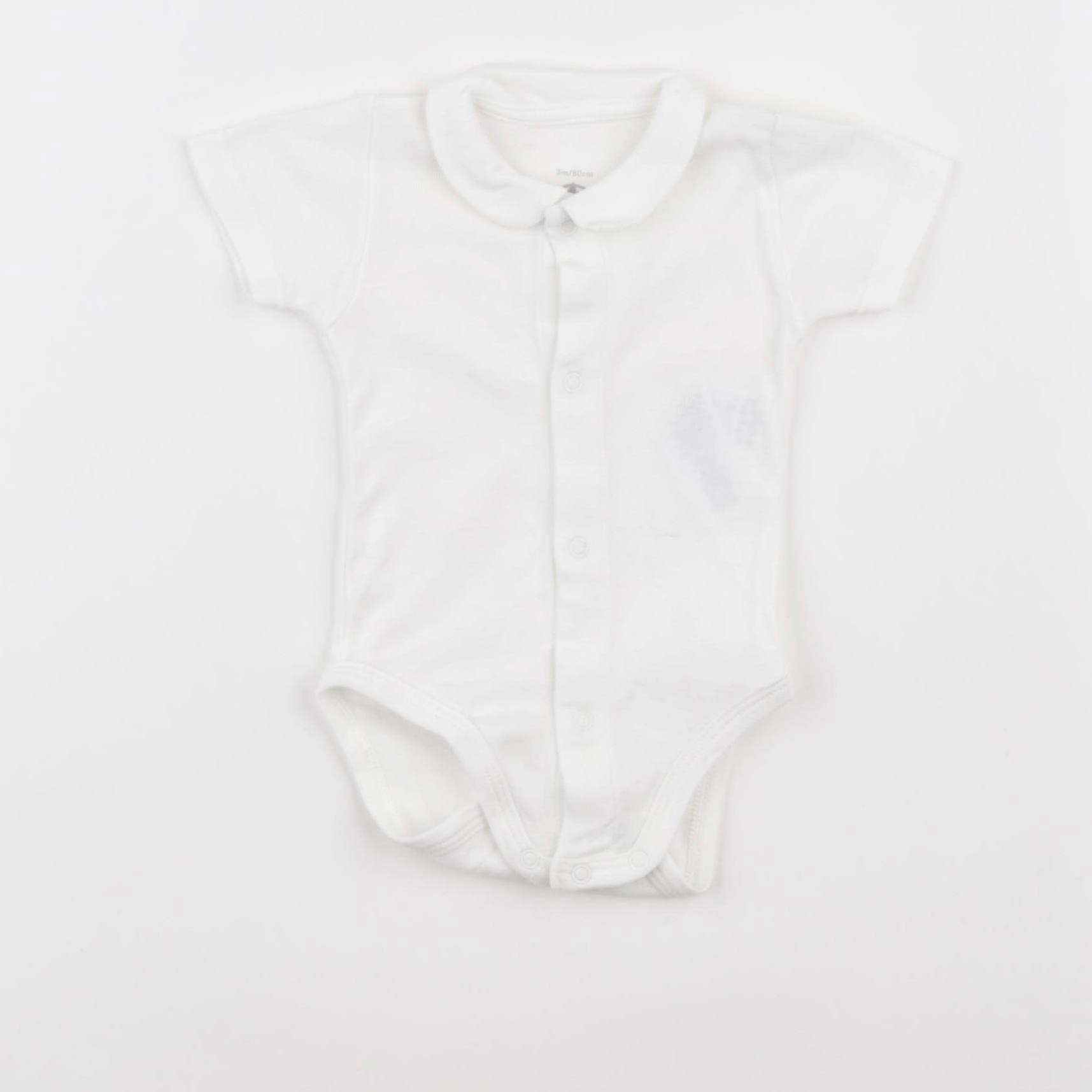Petit Bateau - body à col blanc - 3 mois
