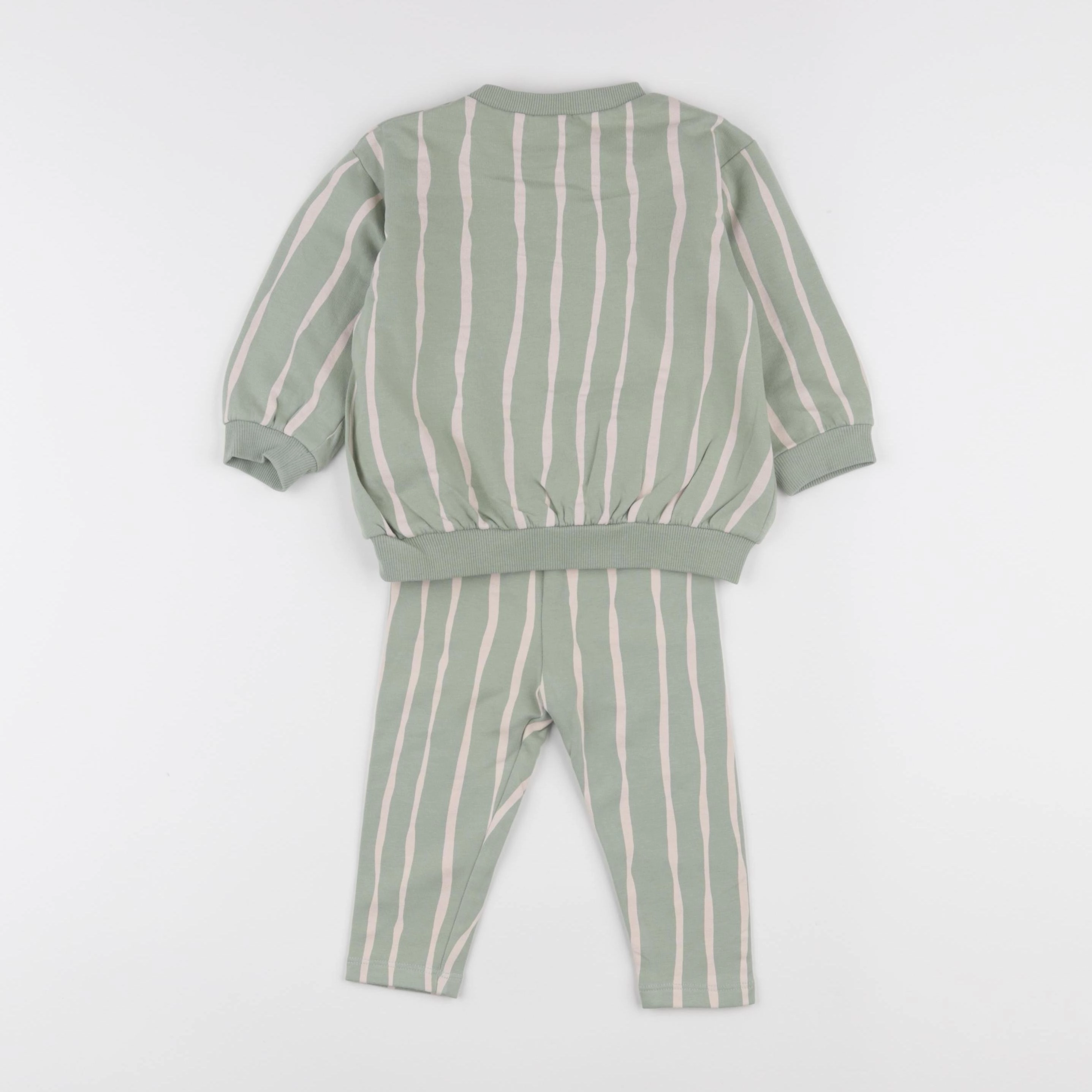 H&M - ensemble vert - 6/9 mois