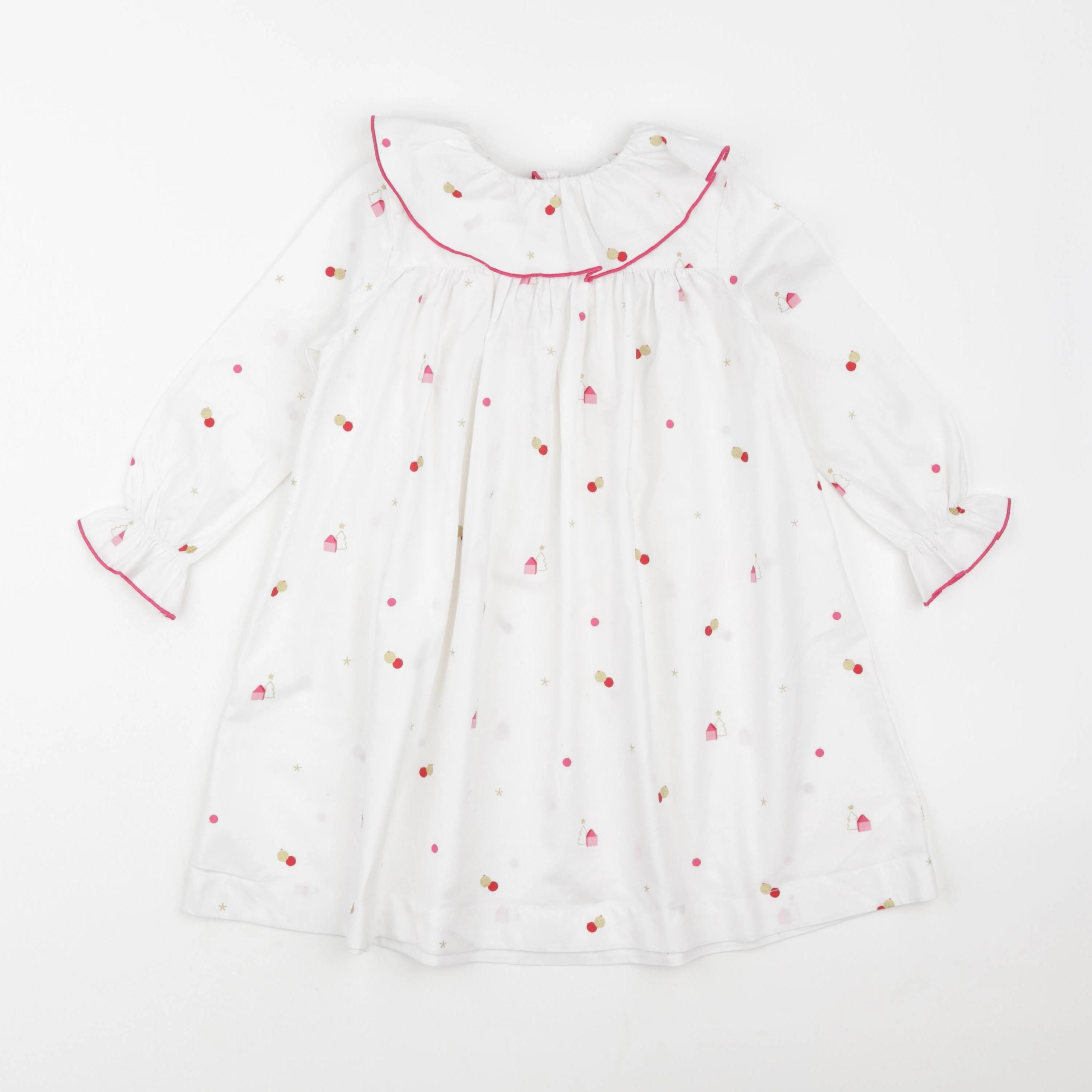 Jacadi - robe blanc, or - 4 ans