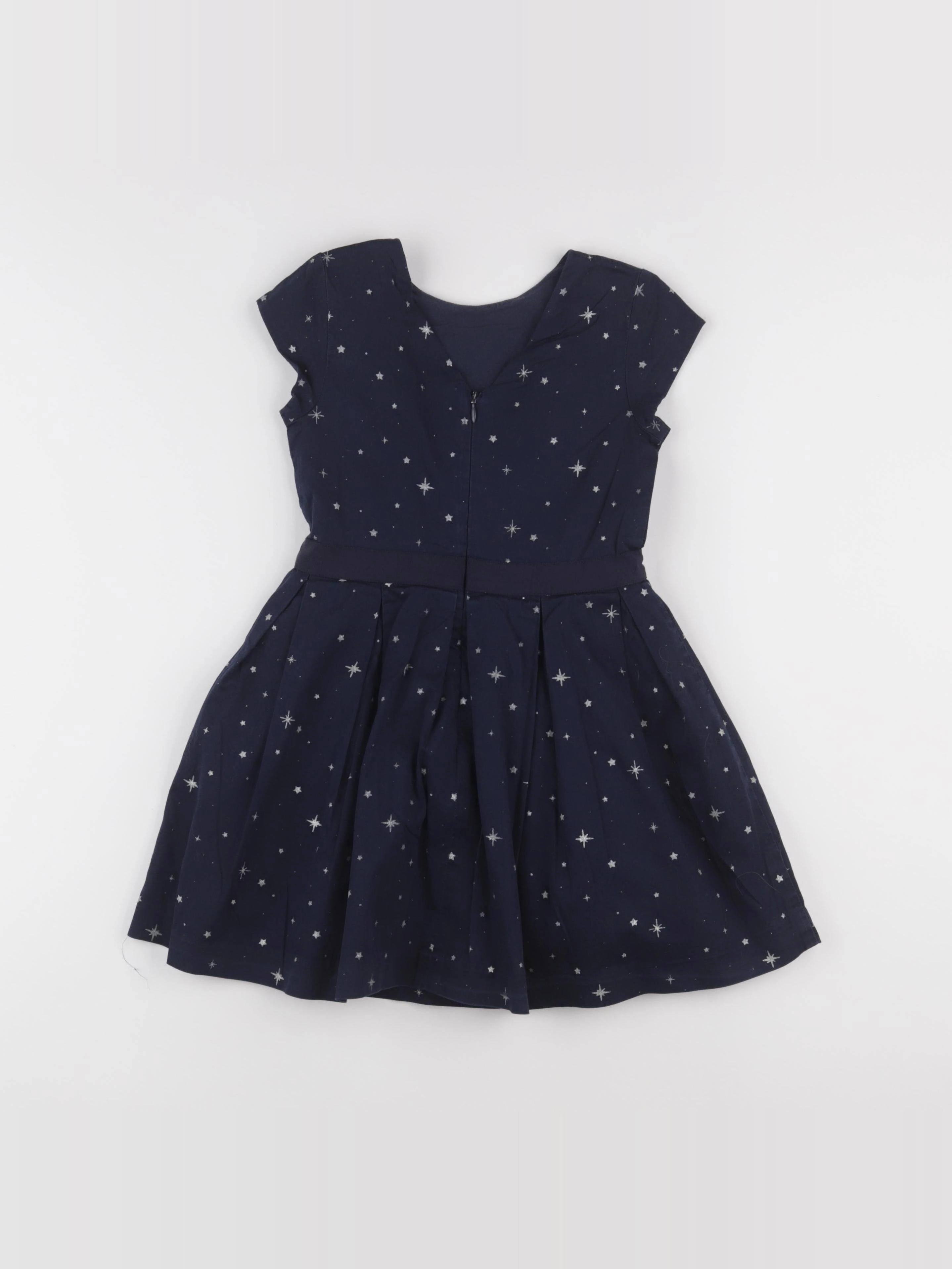 Vertbaudet - robe bleu, argent - 5 ans