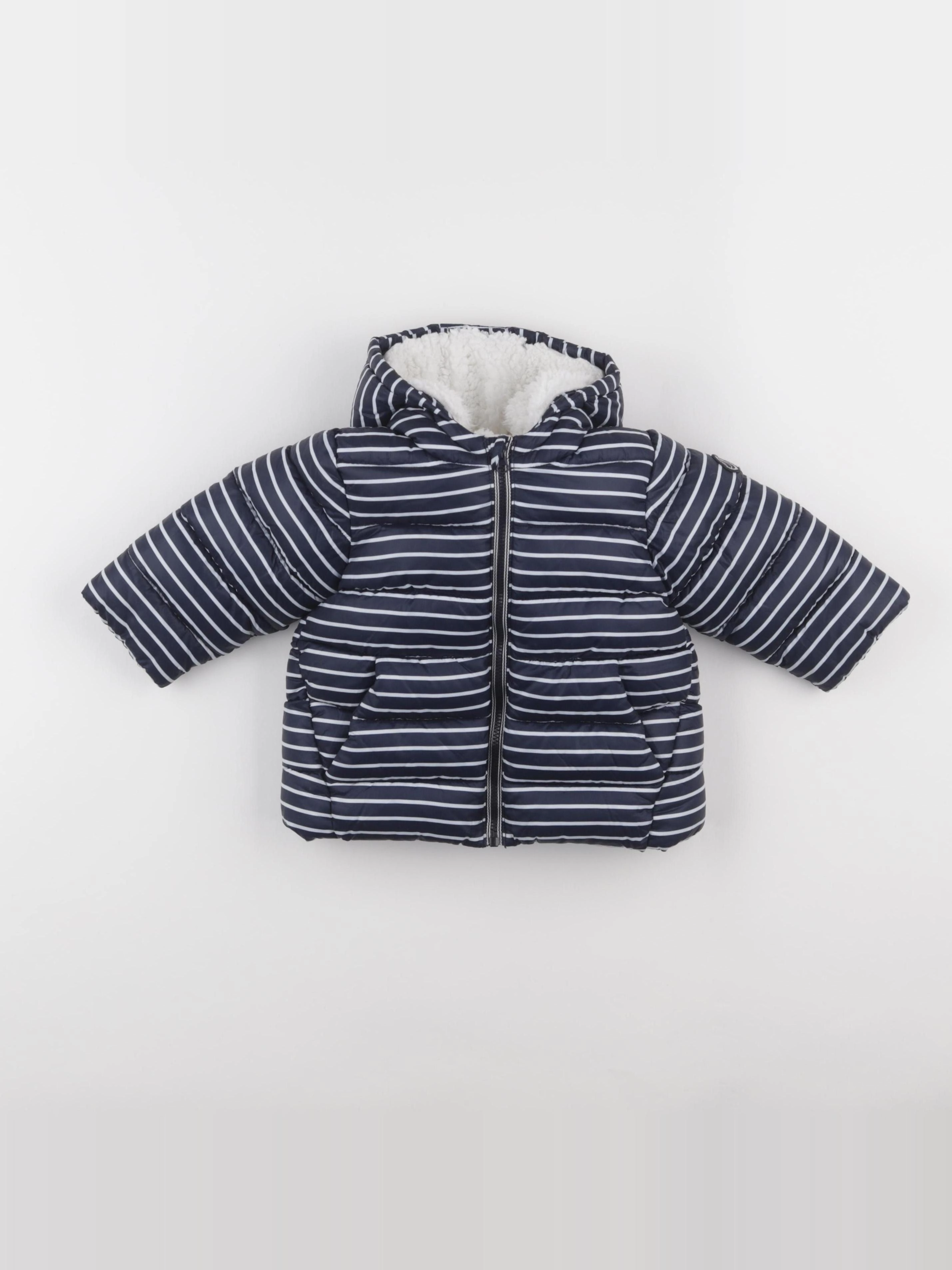 Petit Bateau - doudoune bleu - 12 mois