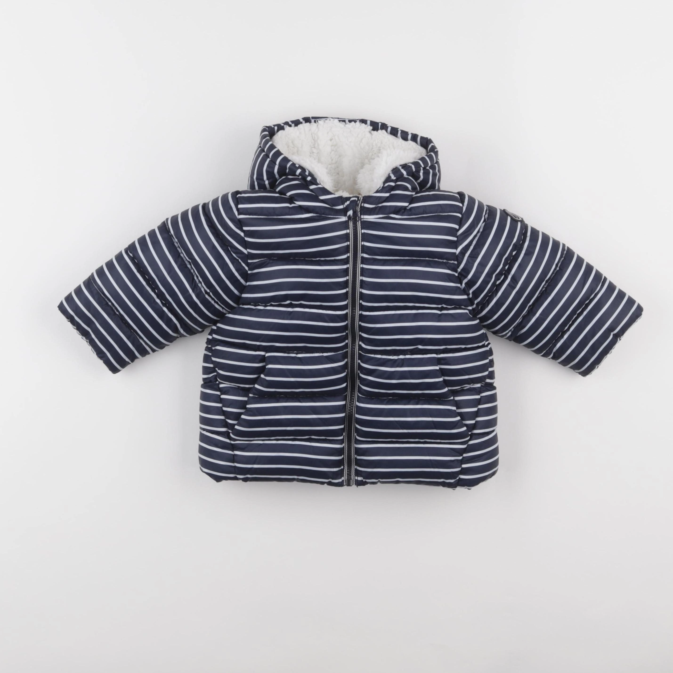 Petit Bateau - doudoune bleu - 12 mois