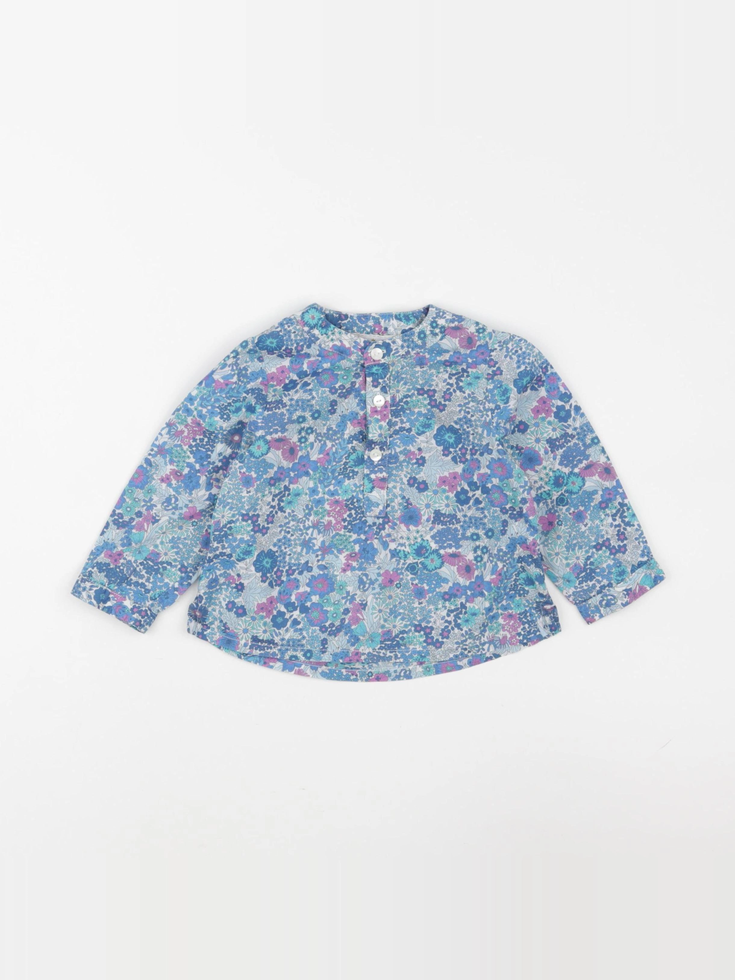Jacadi - blouse liberty bleu - 18 mois