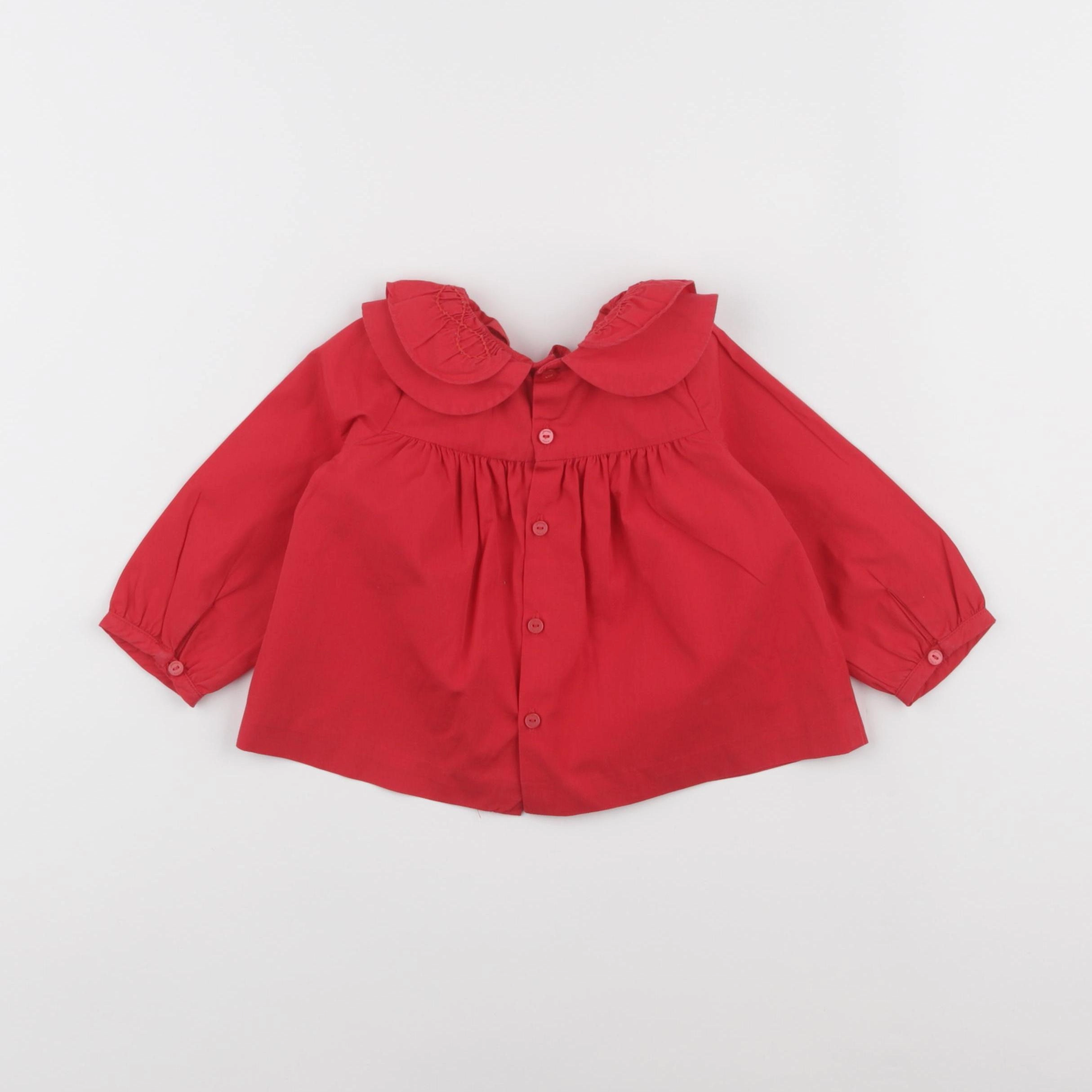 Jacadi - blouse rouge - 12 mois