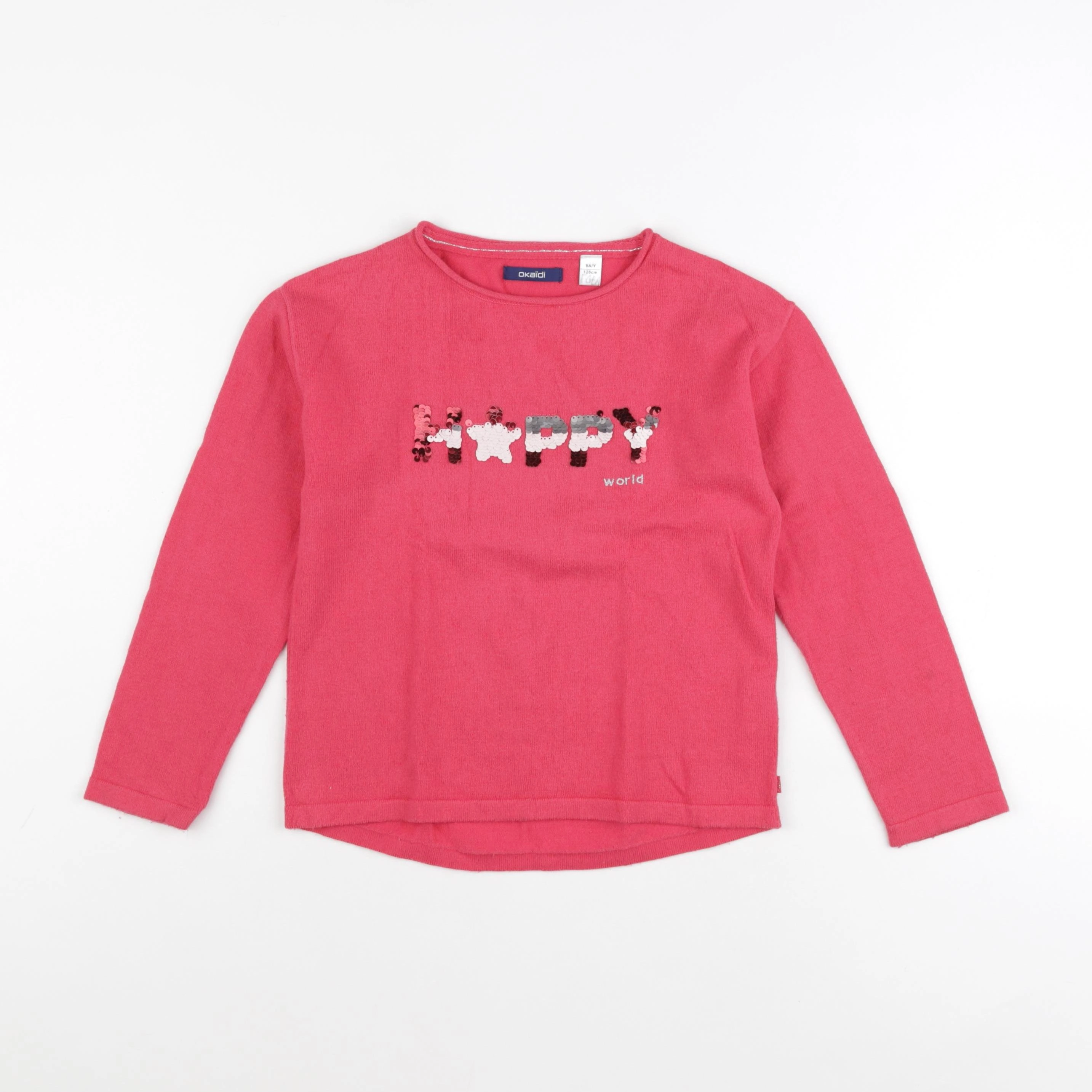 Okaidi - pull rose - 8 ans