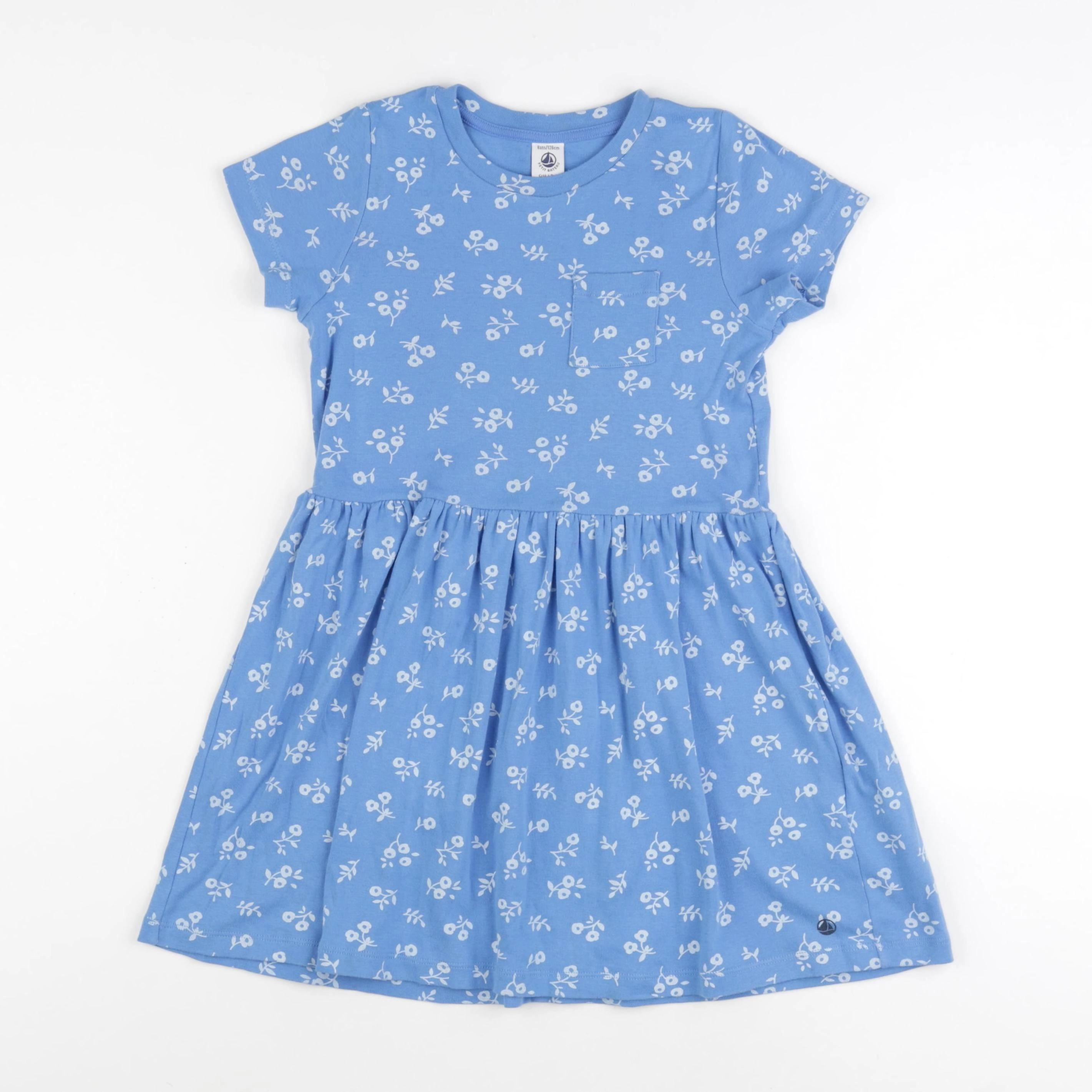 Petit Bateau - robe bleu - 8 ans