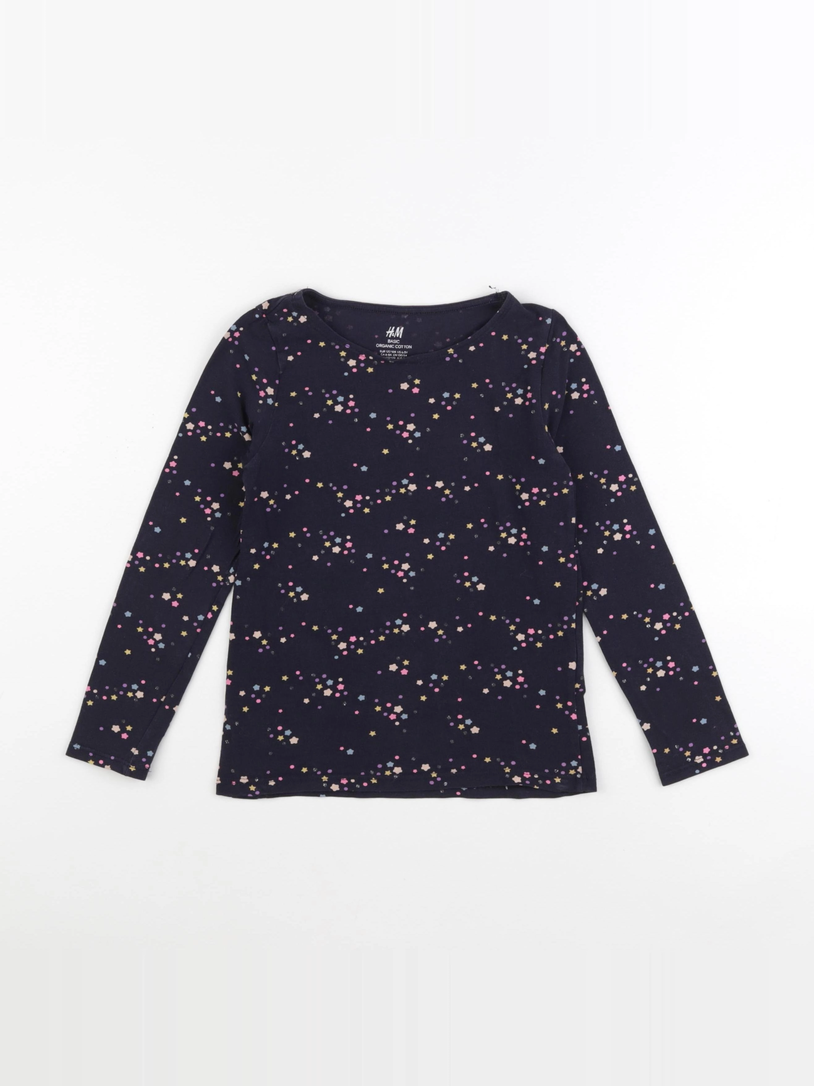H&M - tee-shirt bleu - 8 ans