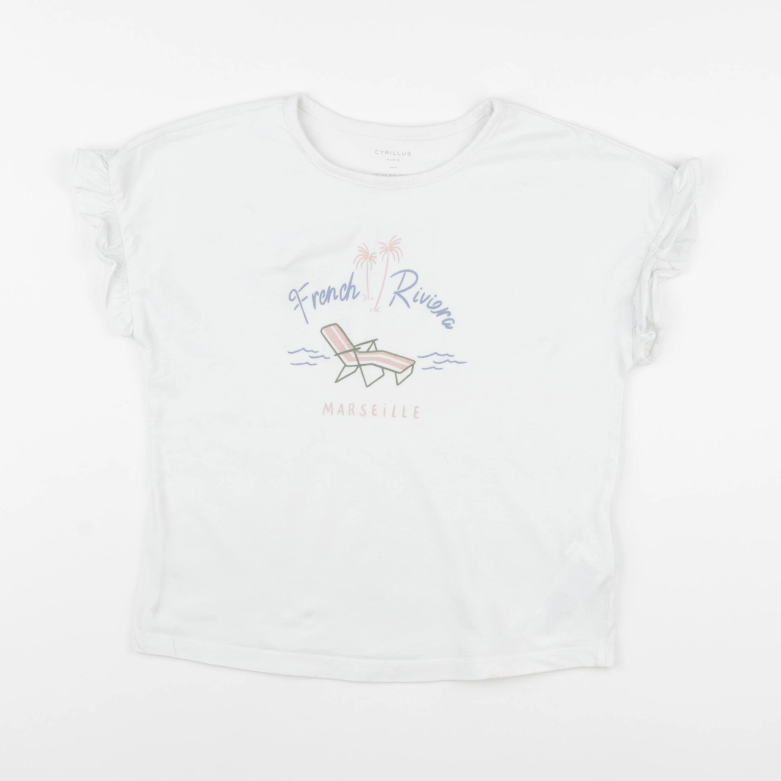Cyrillus - tee-shirt blanc - 10 ans