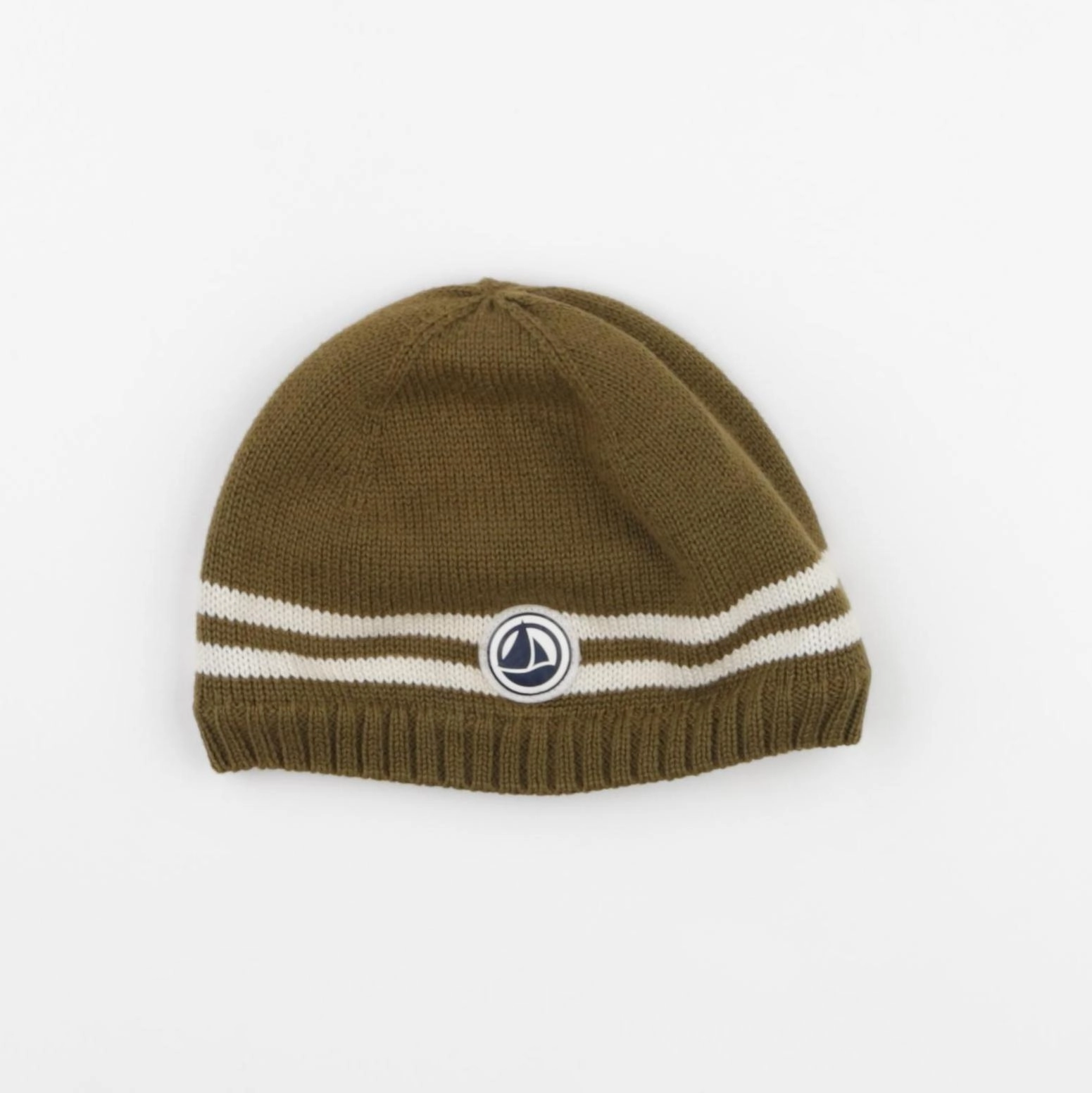 Petit Bateau - bonnet vert - 6/8 ans