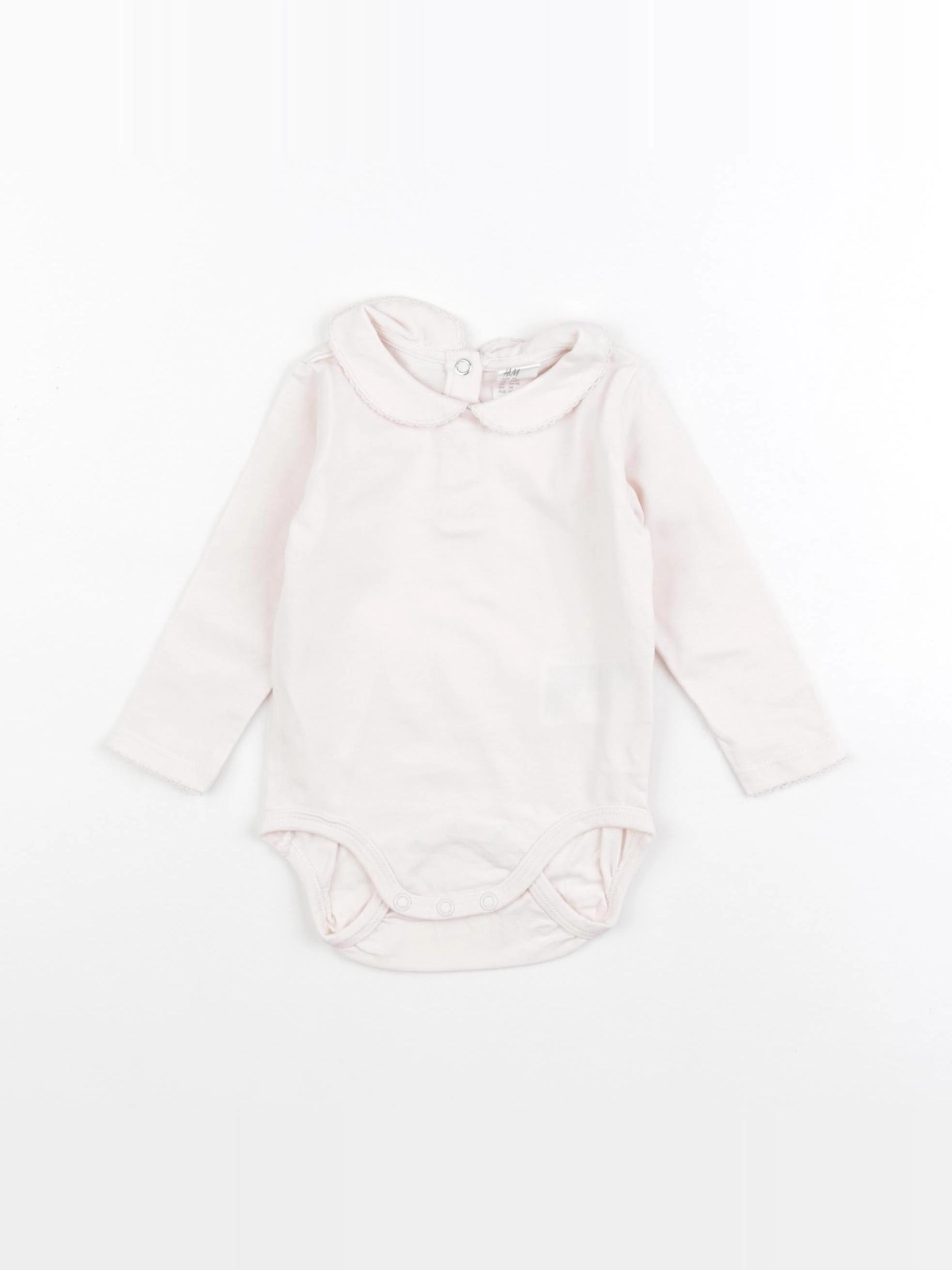 H&M - body à col rose - 3/6 mois