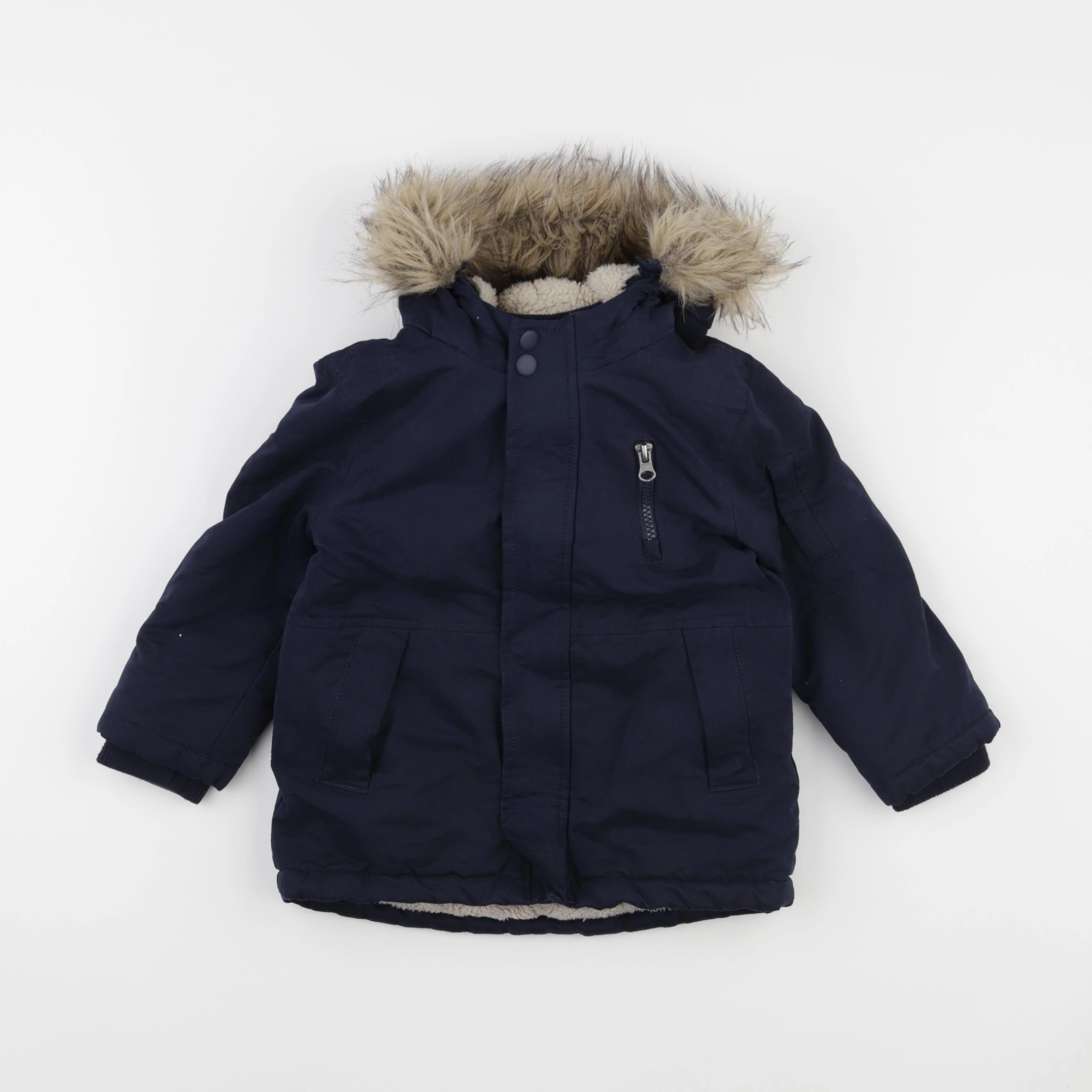 Vertbaudet - parka bleu - 4 ans