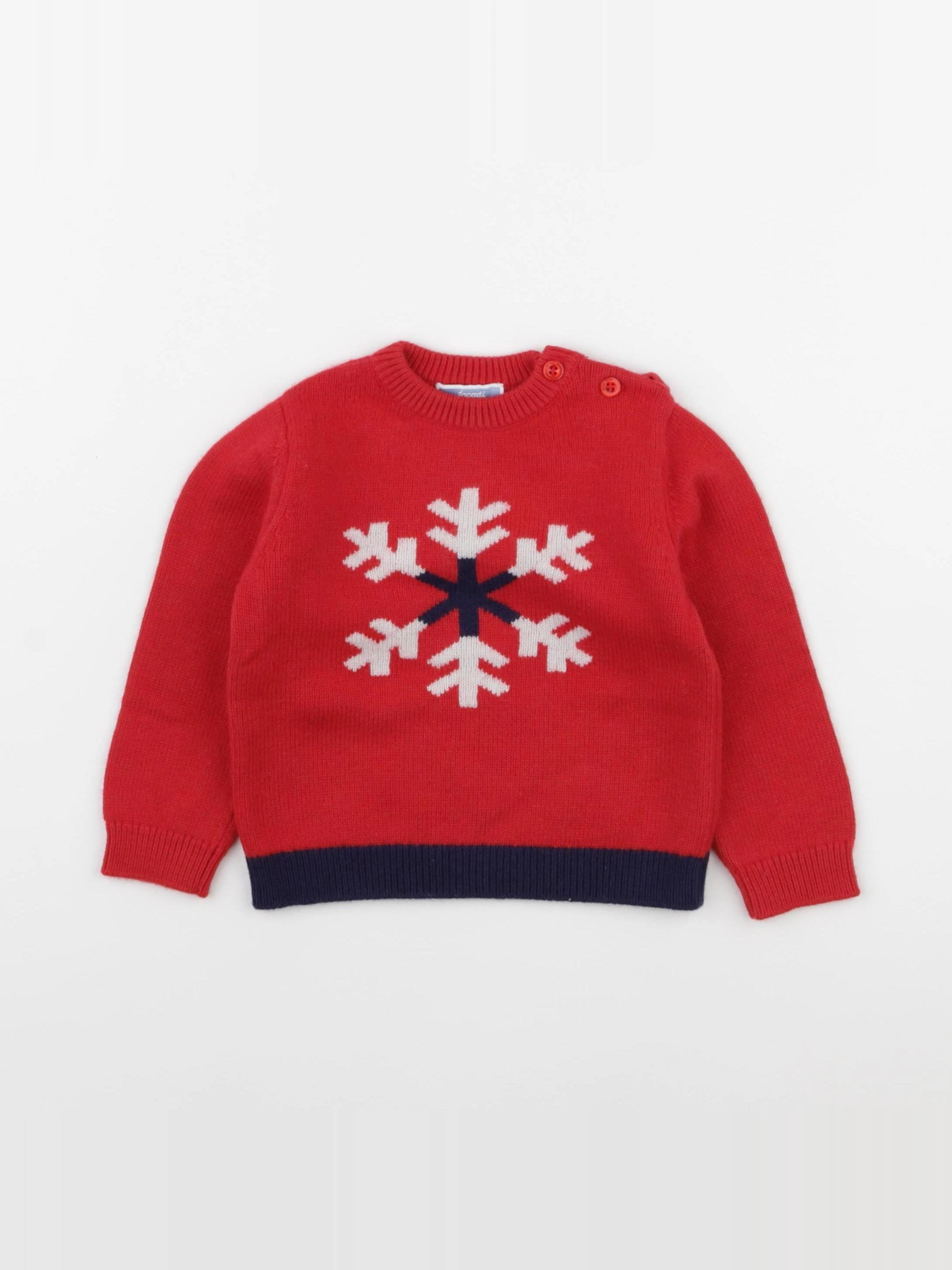 Jacadi - pull rouge - 24 mois