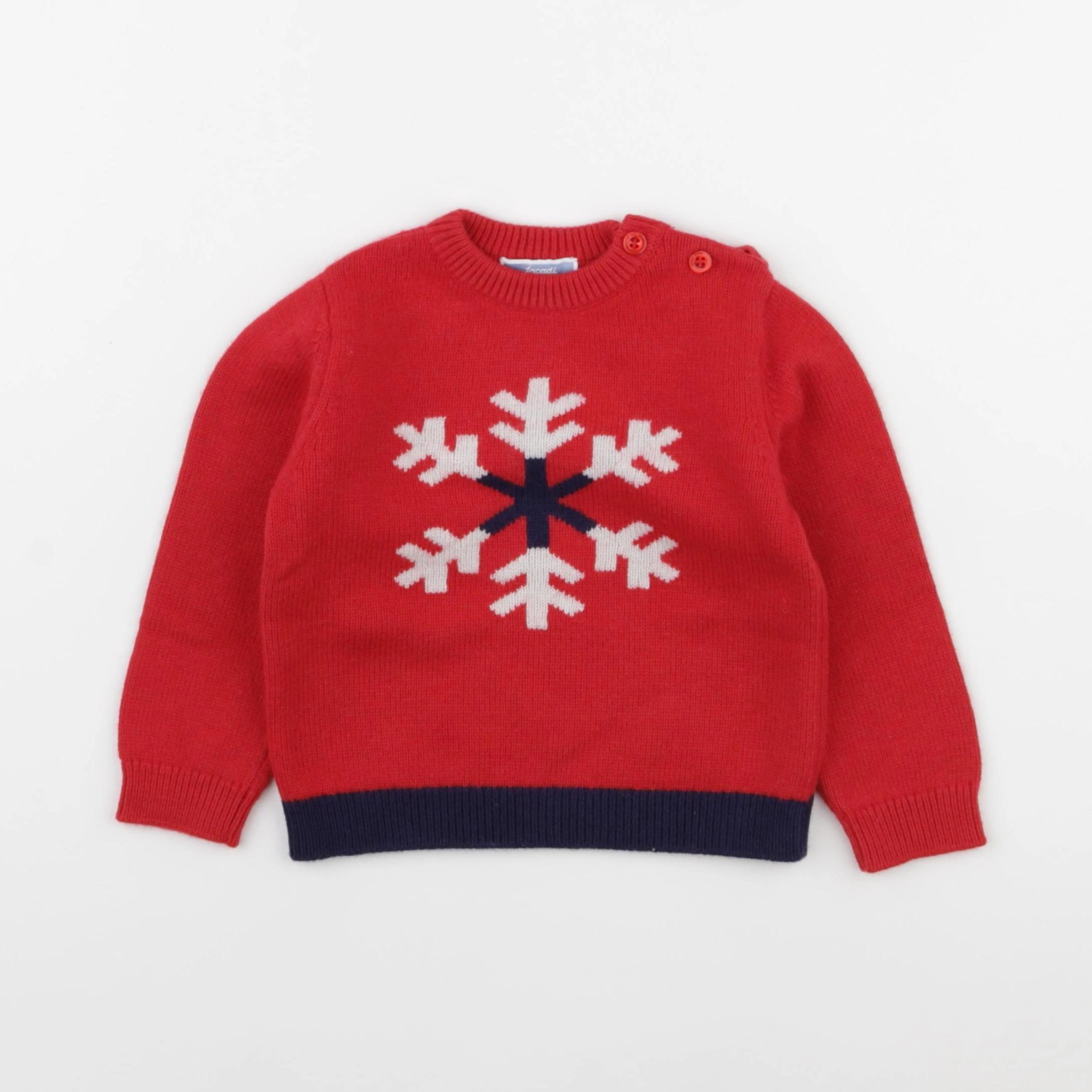 Jacadi - pull rouge - 24 mois