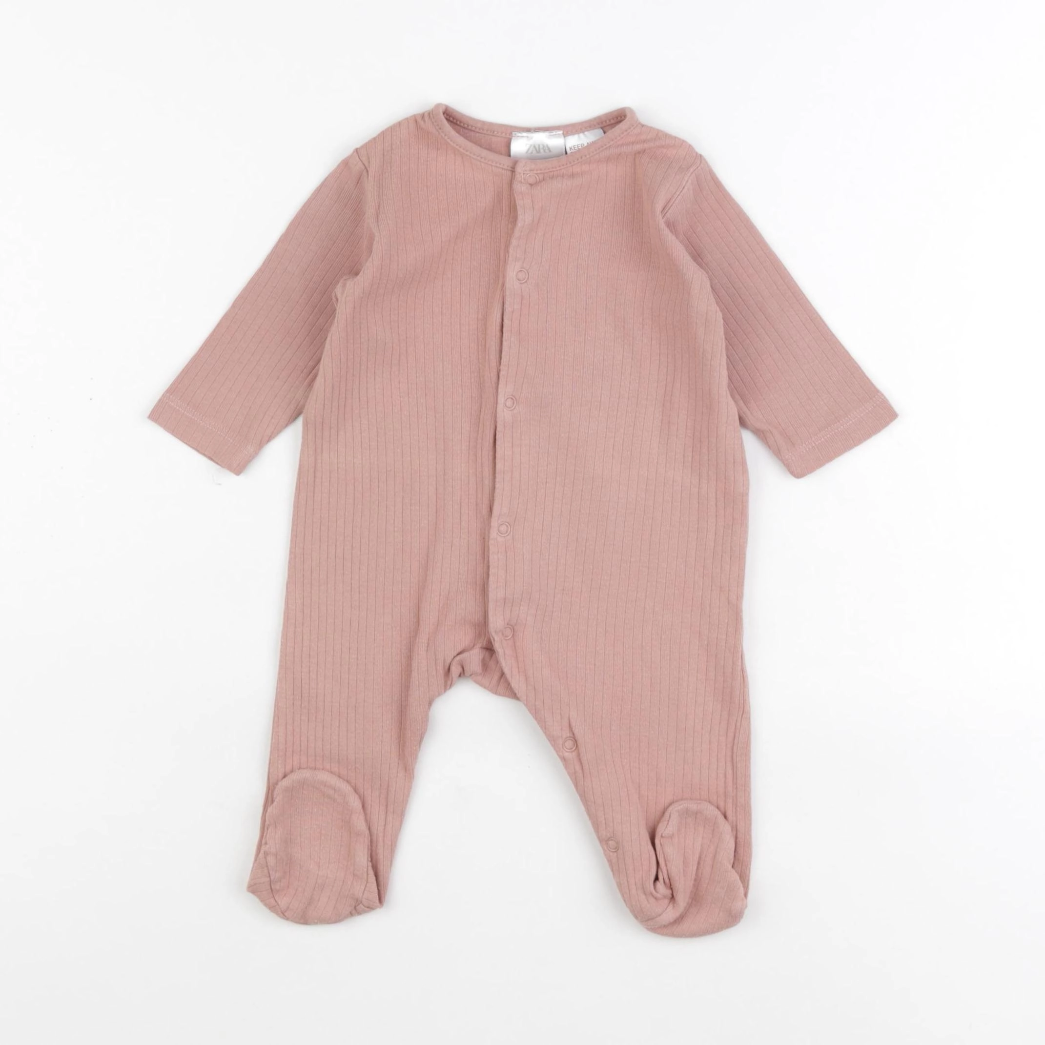 Zara - pyjama coton rose - 1/3 mois