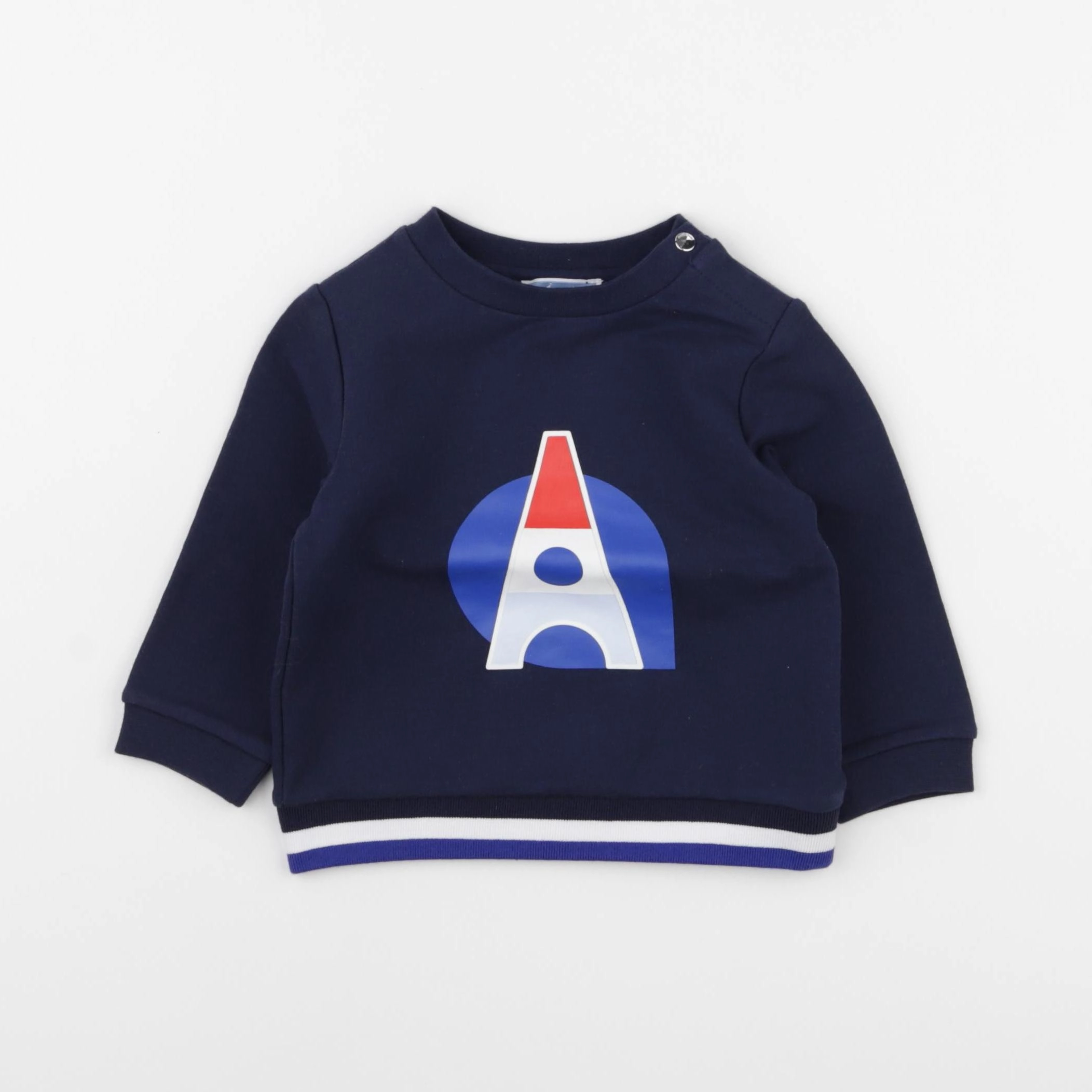 Jacadi - sweat bleu - 12 mois