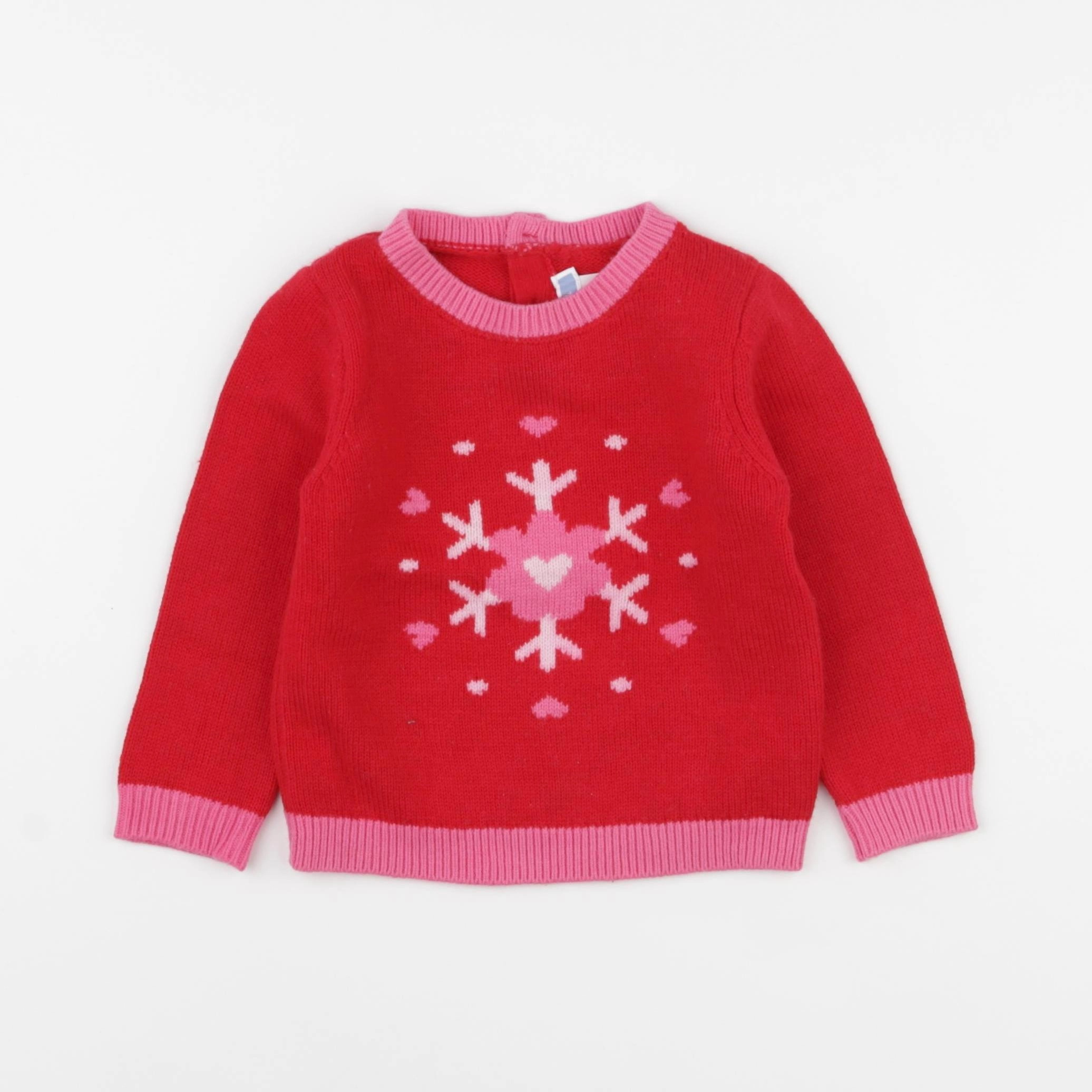 Jacadi - pull rouge - 12 mois