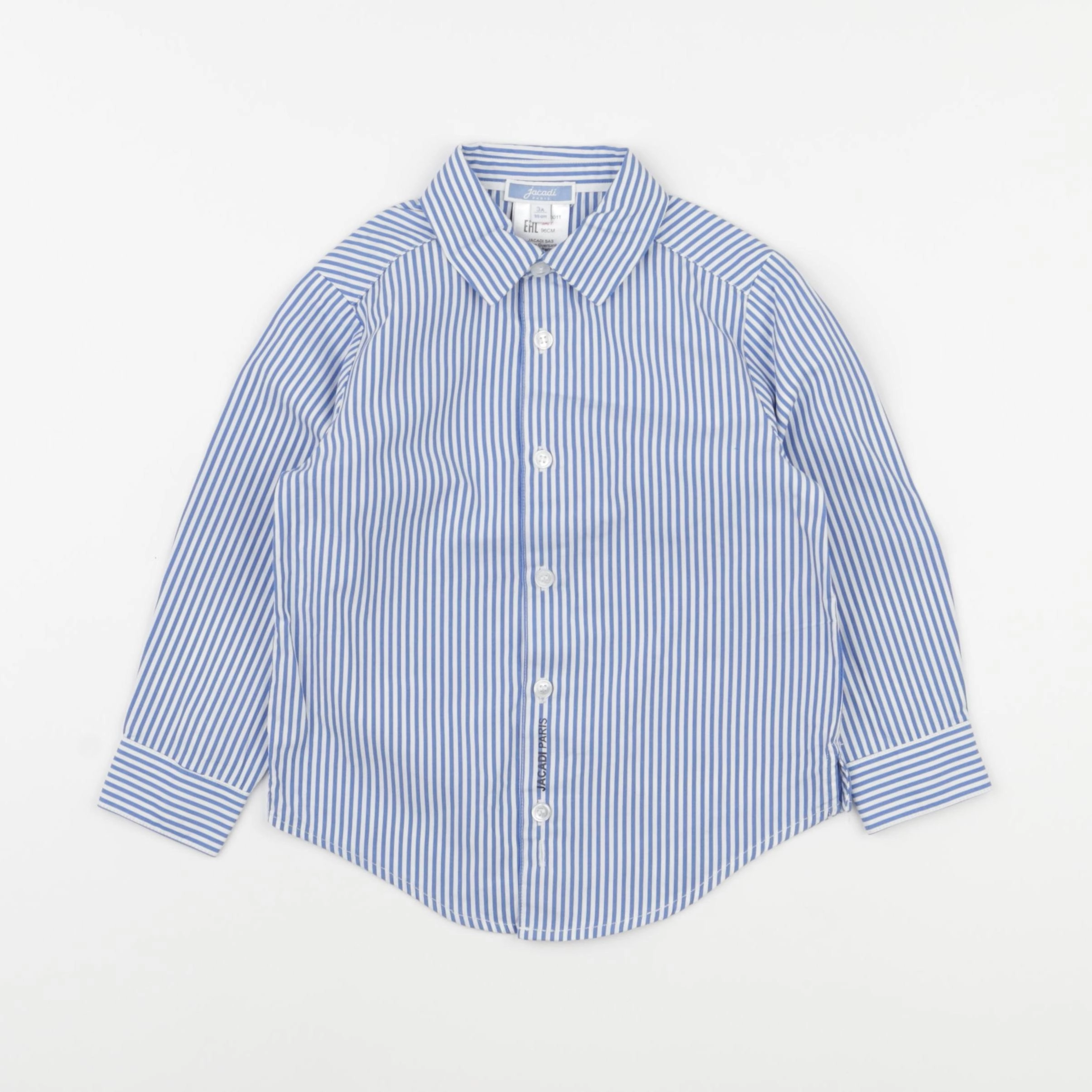 Jacadi - chemise blanc, bleu - 3 ans