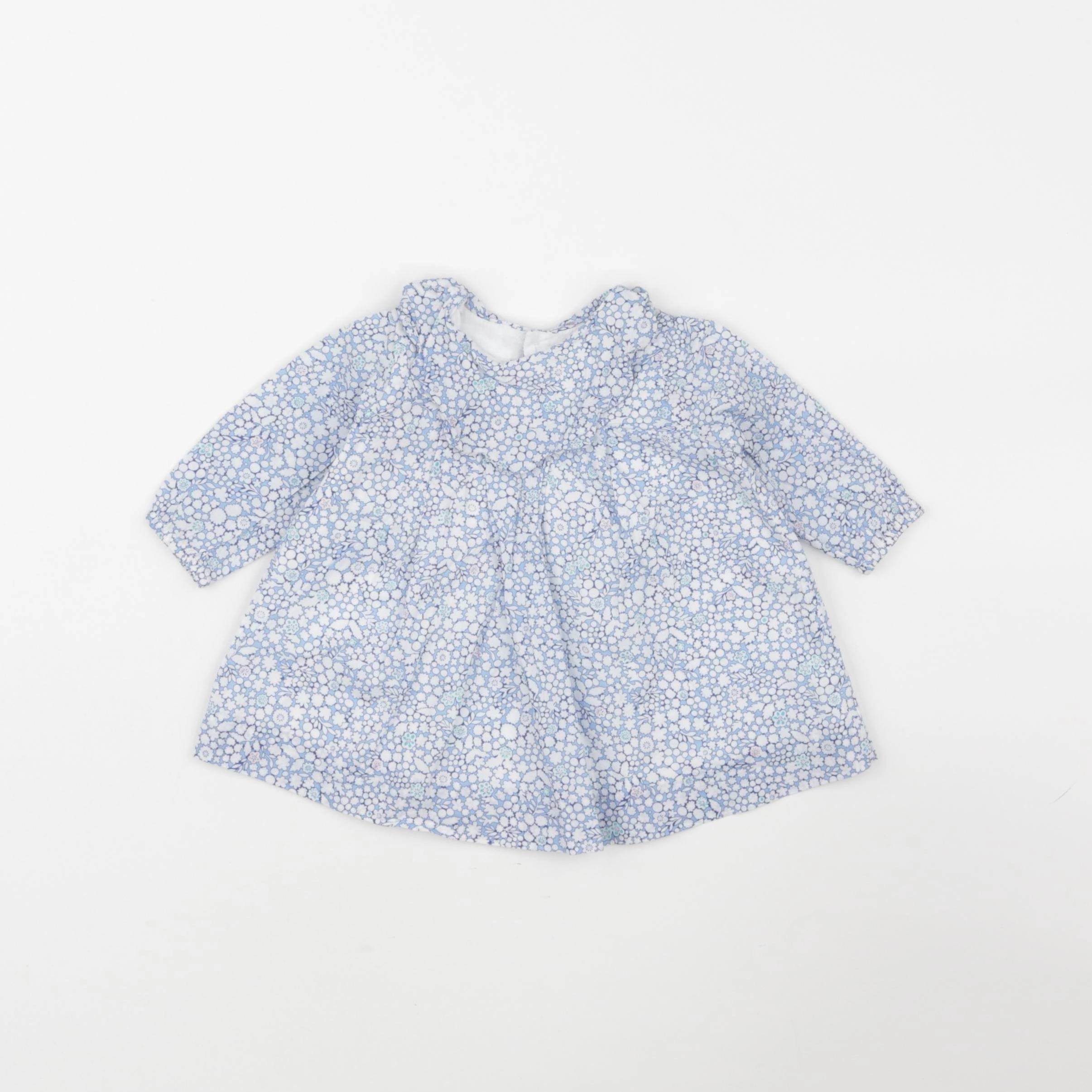 Jacadi - robe liberty bleu - 1 mois