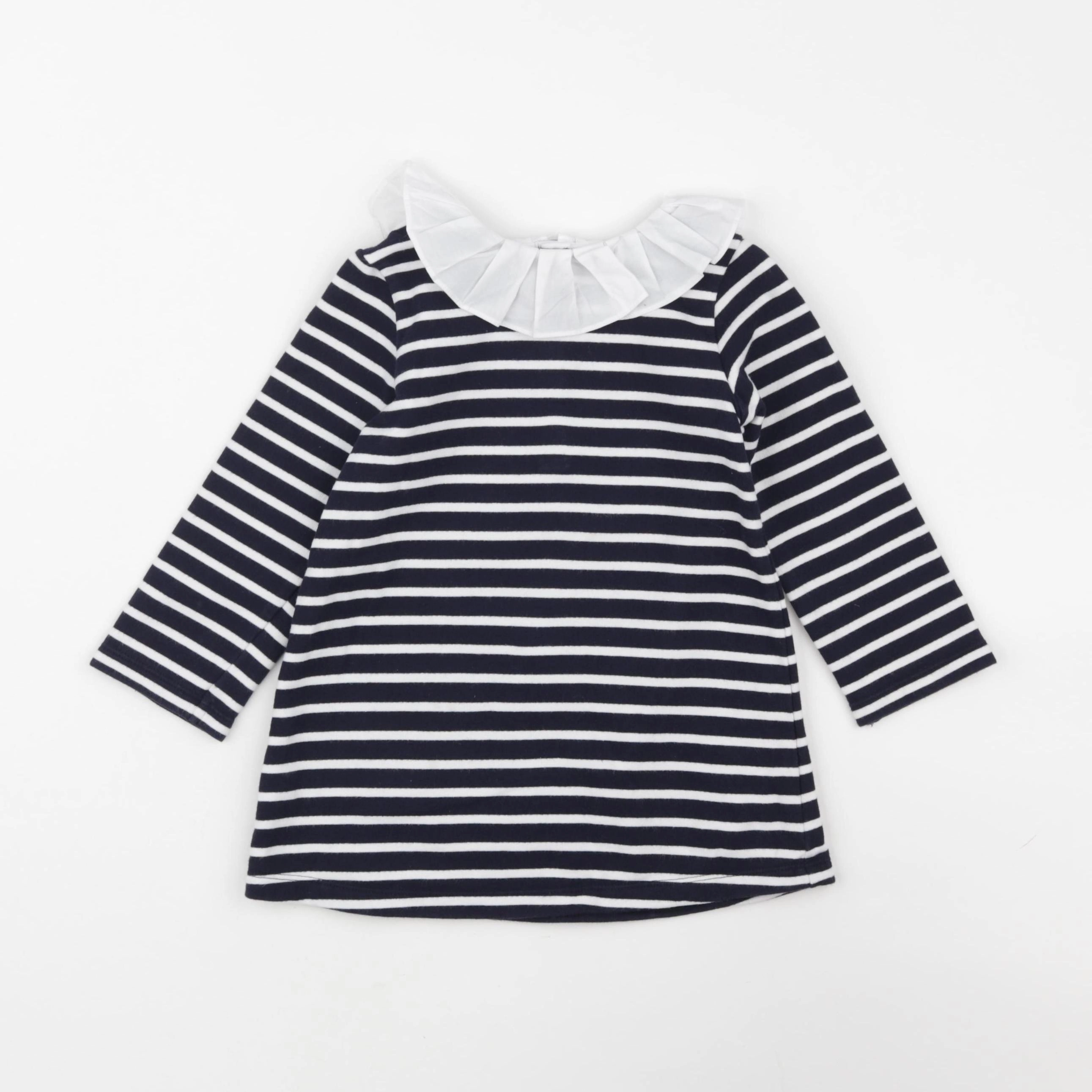 Jacadi - robe blanc, bleu - 24 mois