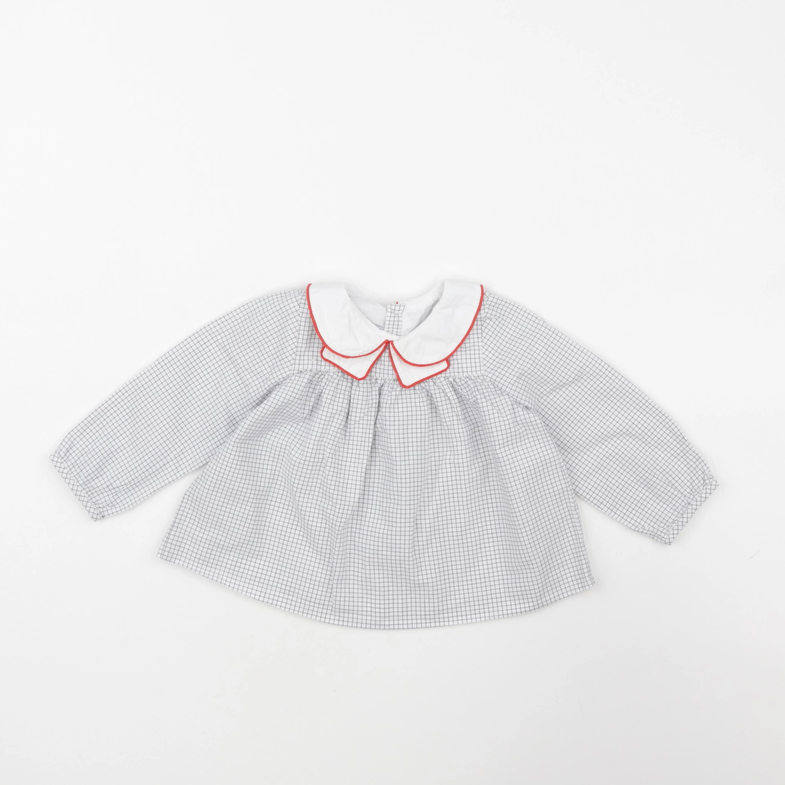 Jacadi - blouse blanc, bleu - 12 mois