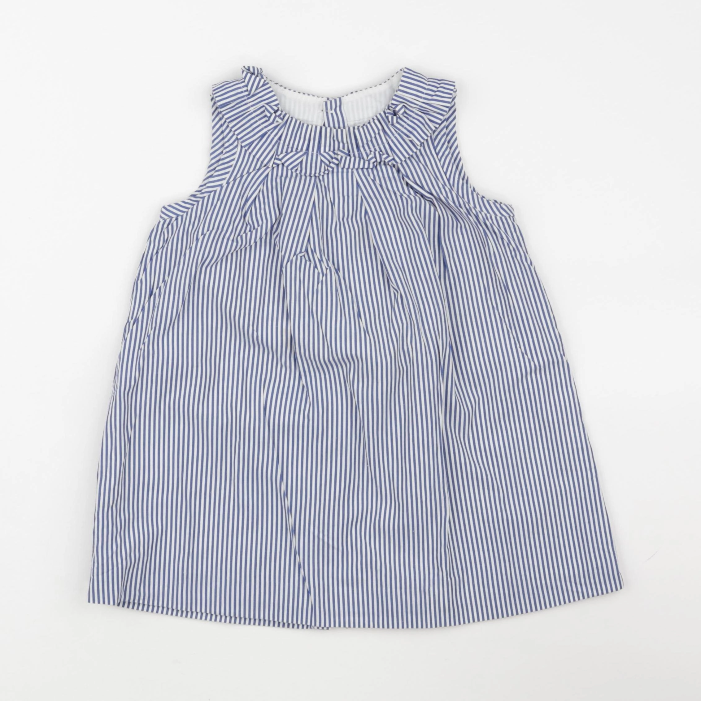 Jacadi - robe blanc, bleu - 24 mois