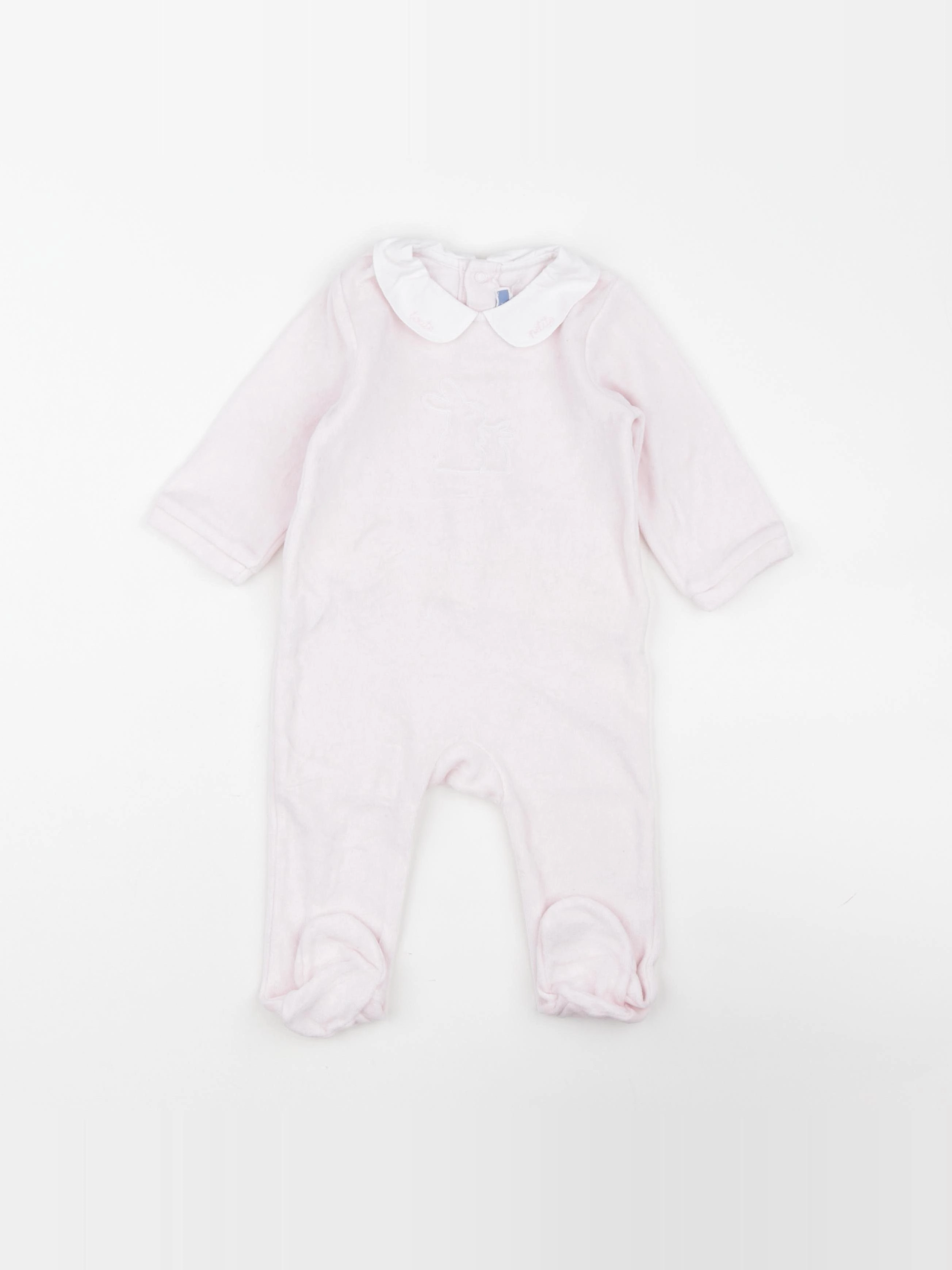 Jacadi - pyjama velours rose - 6 mois