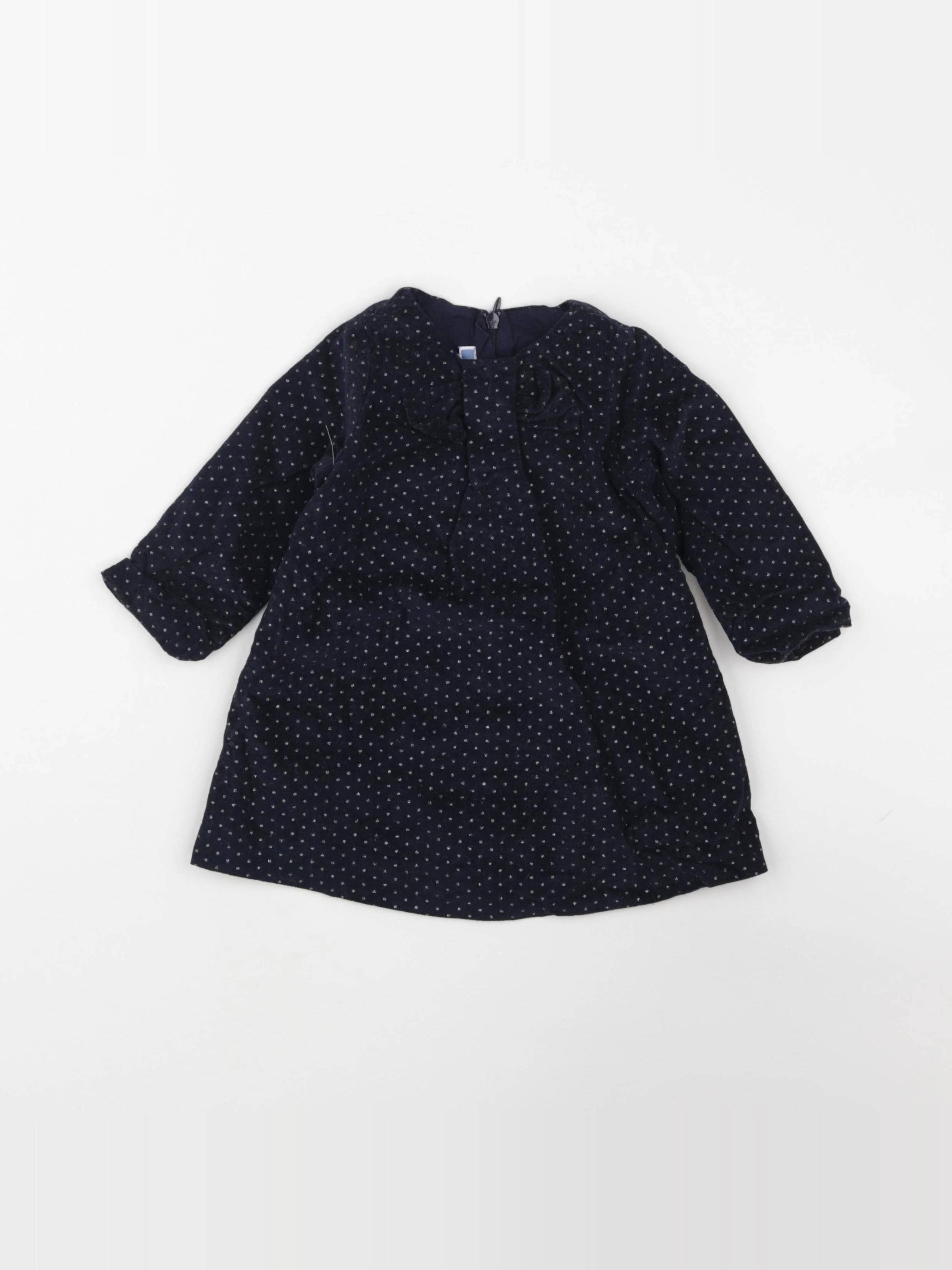 Jacadi - robe bleu, argent - 12 mois