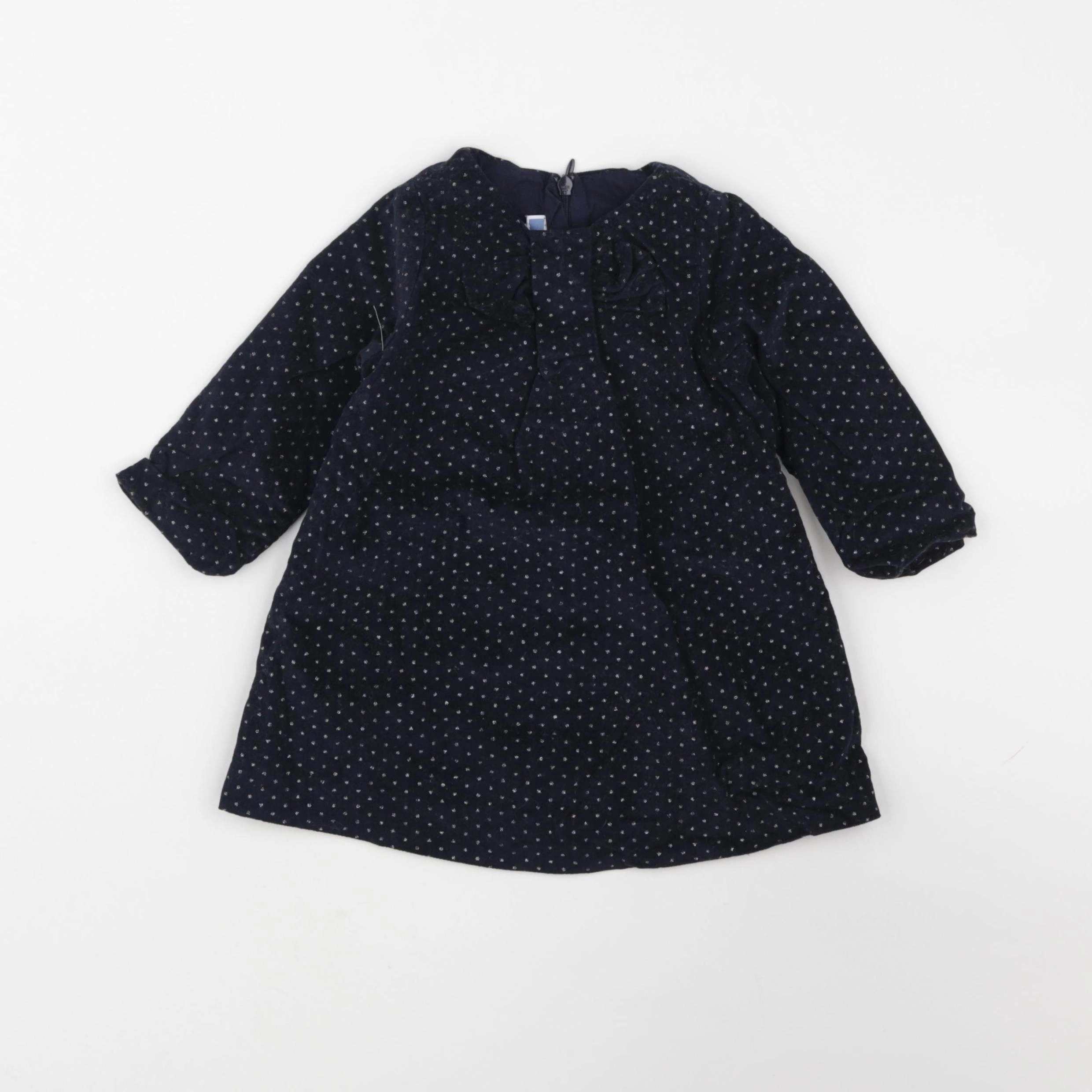 Jacadi - robe bleu, argent - 12 mois