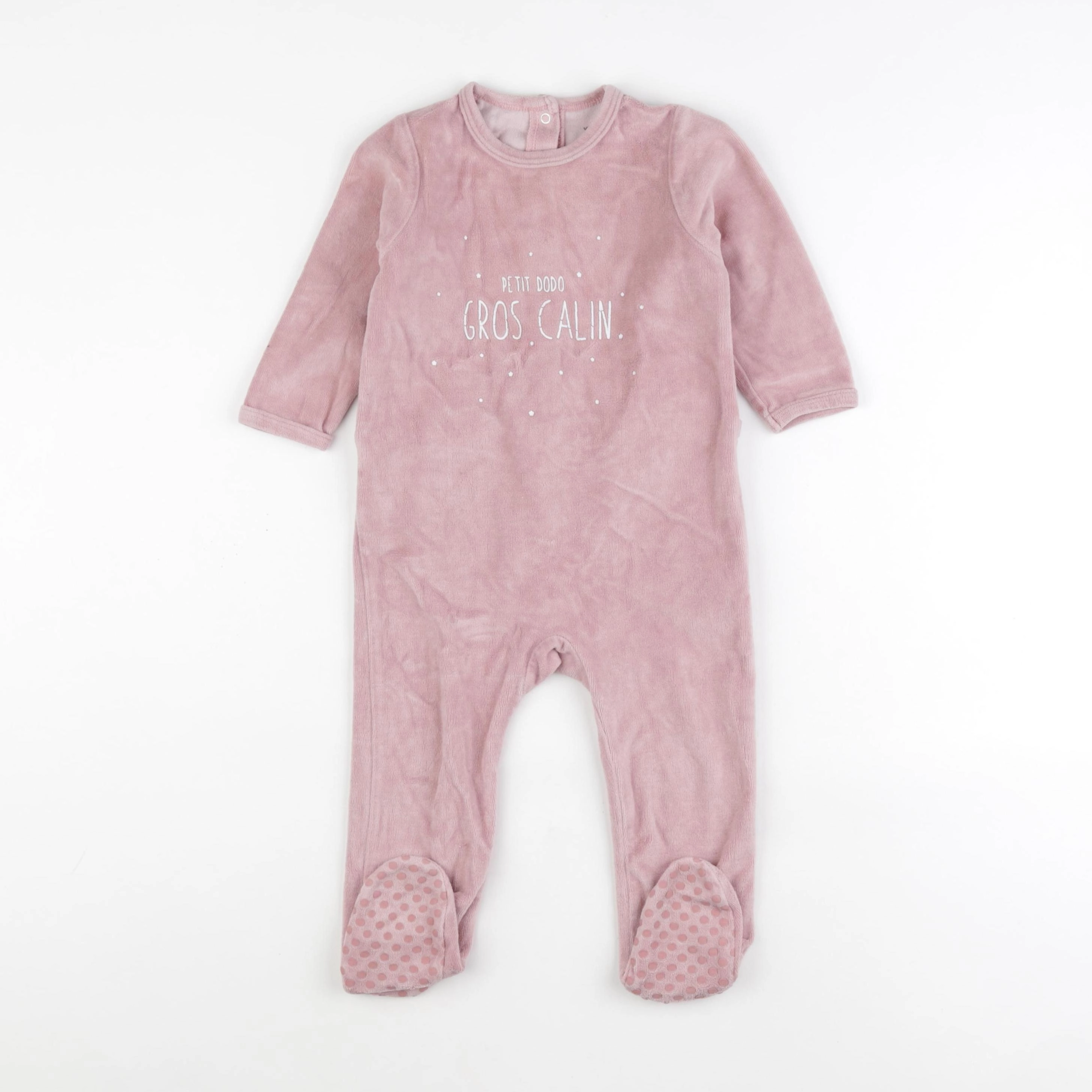 Vertbaudet - pyjama velours rose - 18 mois