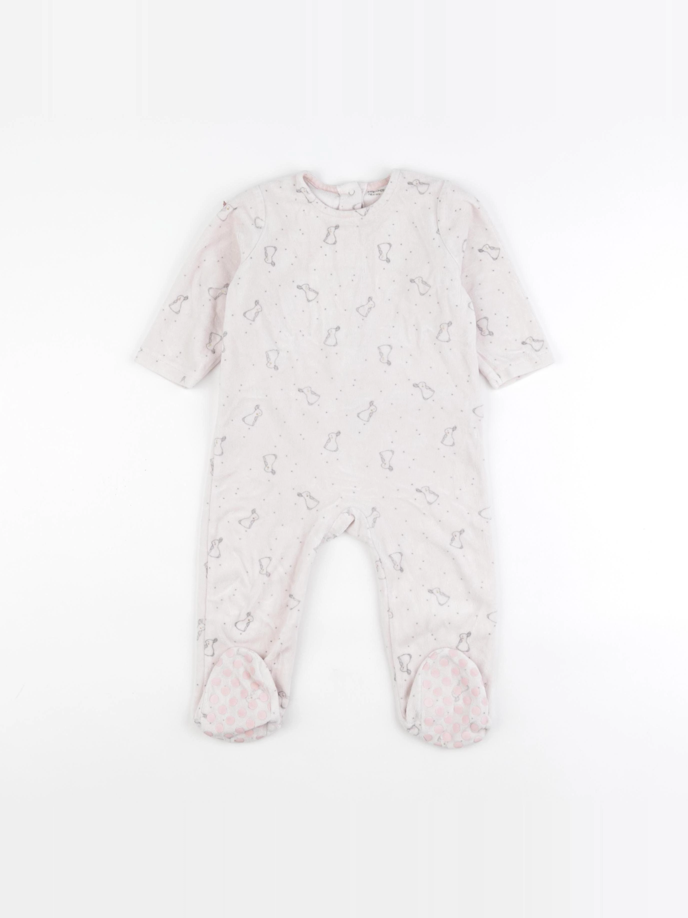 Vertbaudet - pyjama velours rose - 18 mois