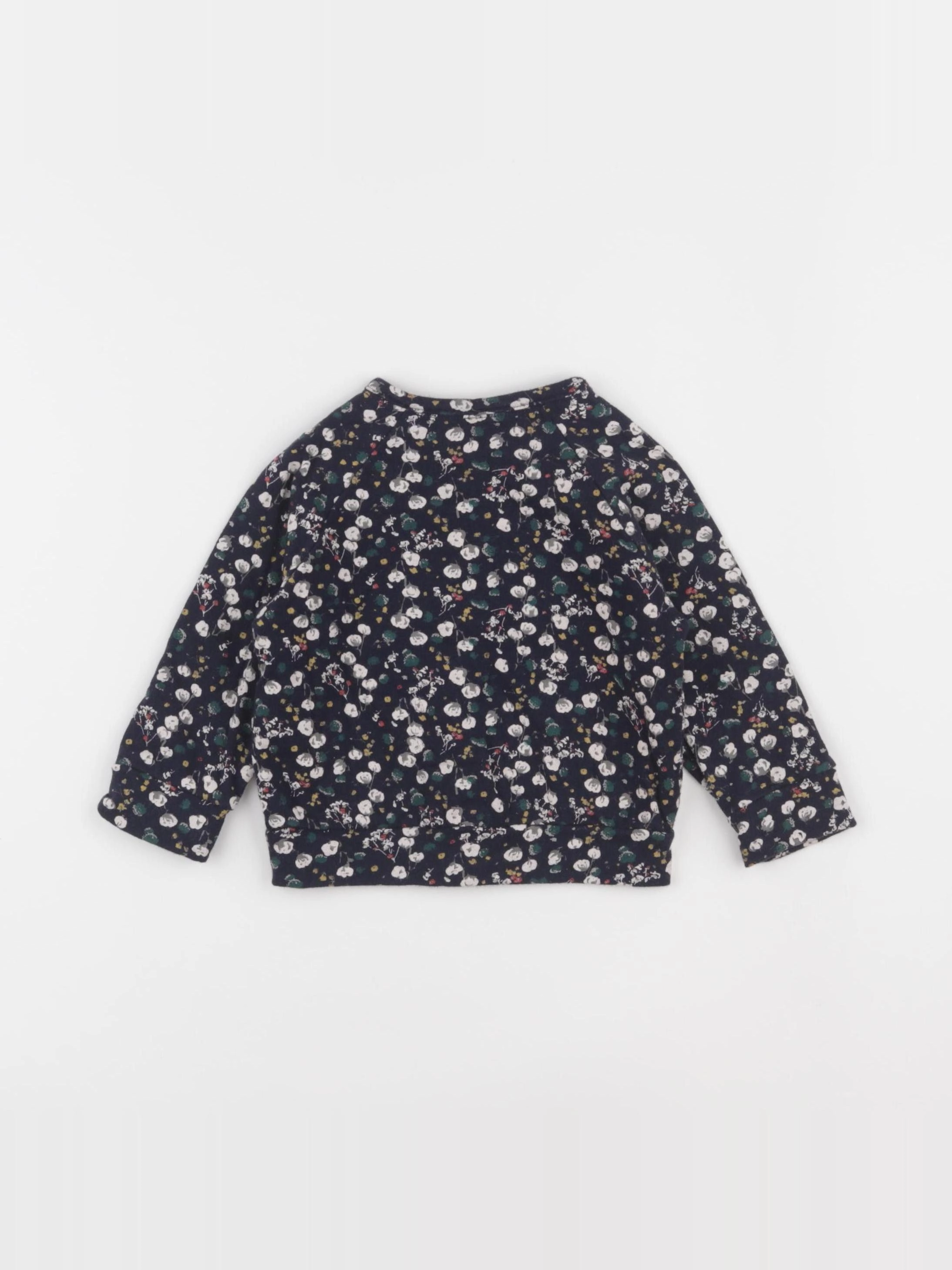 Petit Bateau - sweat bleu - 12 mois