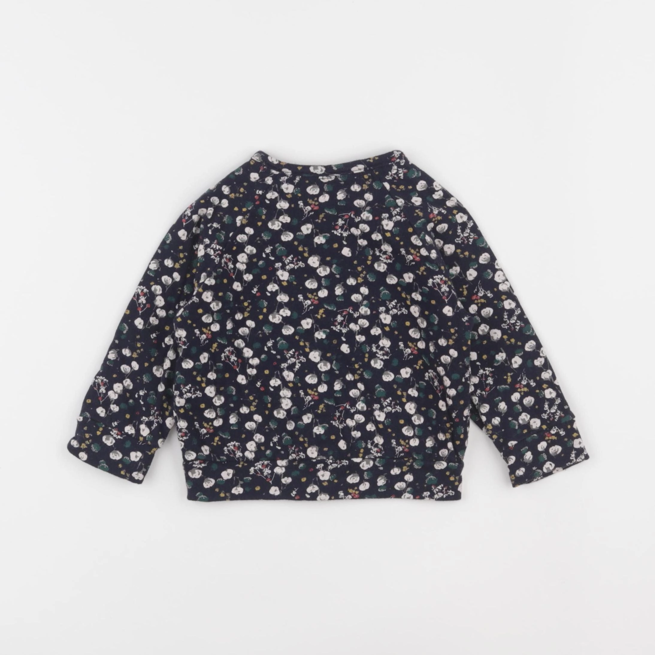 Petit Bateau - sweat bleu - 12 mois