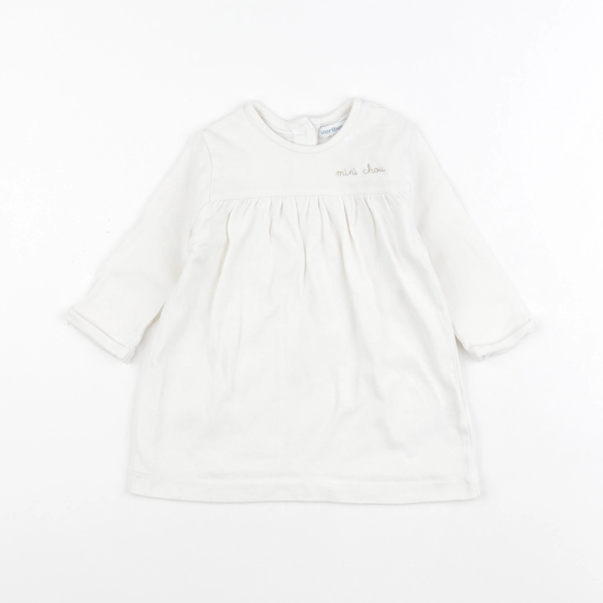 Vertbaudet - robe beige - 6 mois