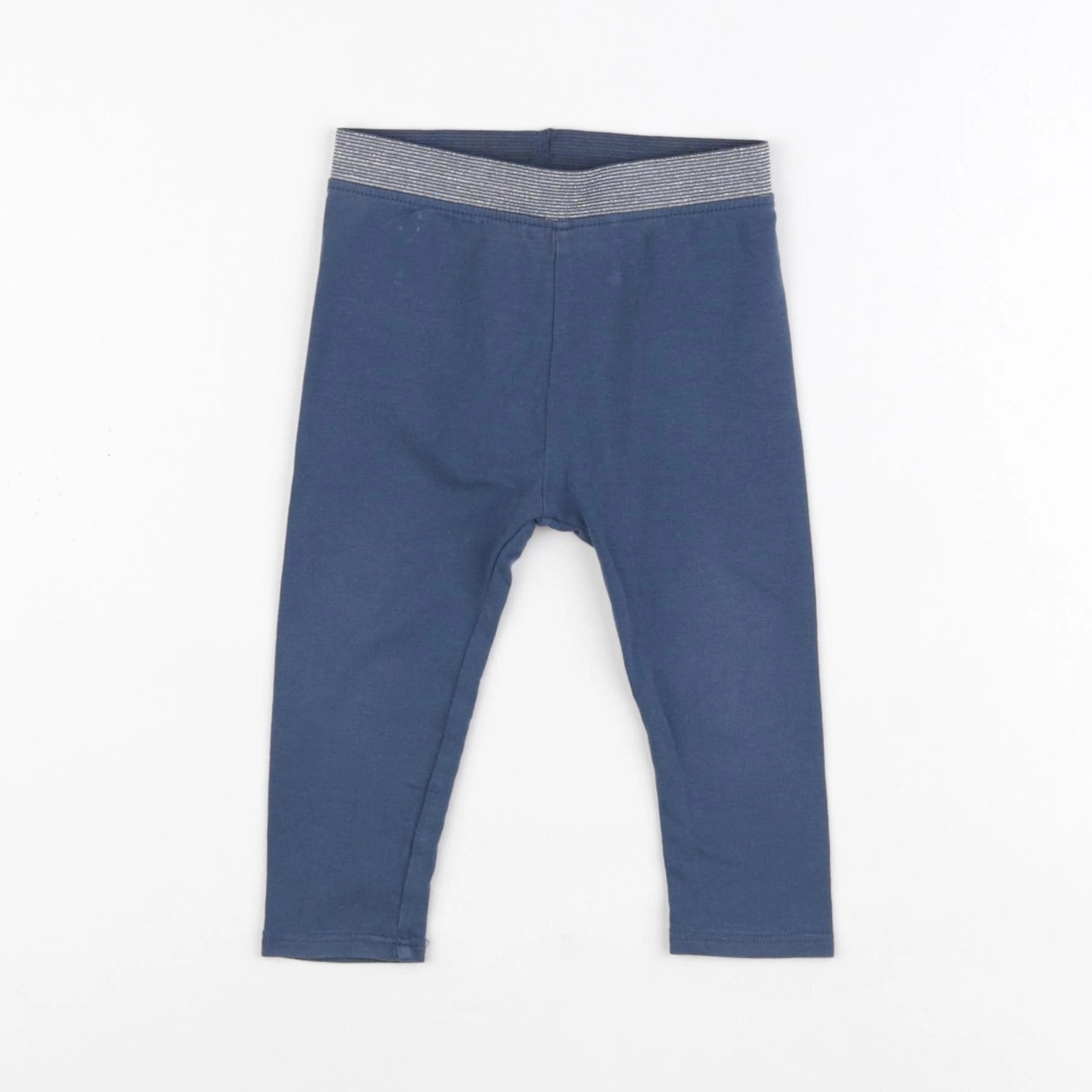 Vertbaudet - legging bleu - 12 mois